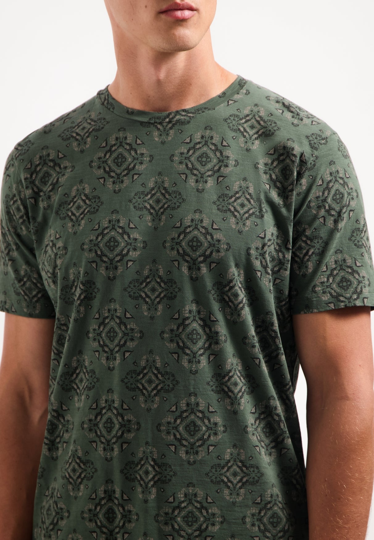Bedrukt T-shirt | Dark Green