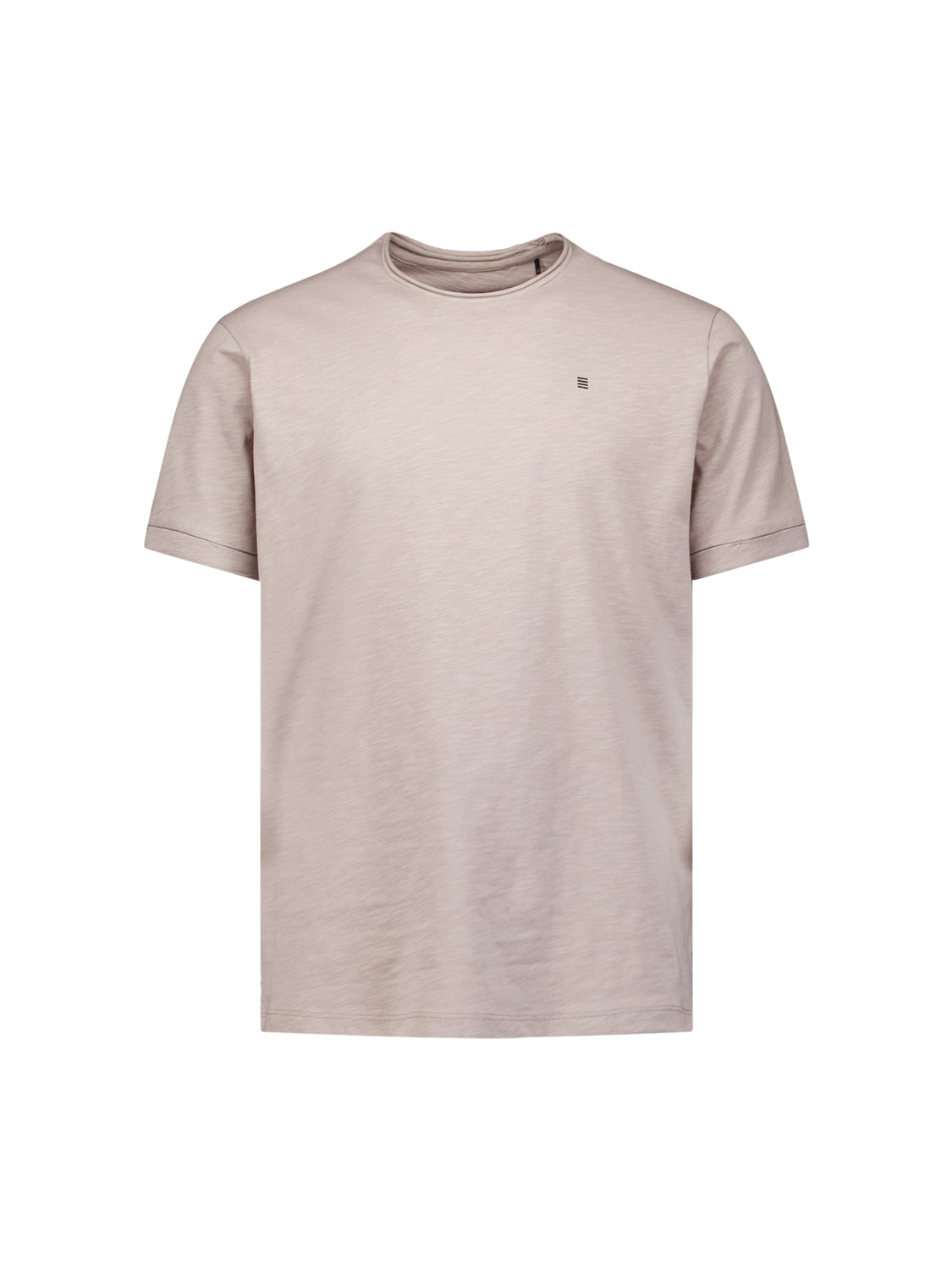 T-shirt slub col rond | Clay