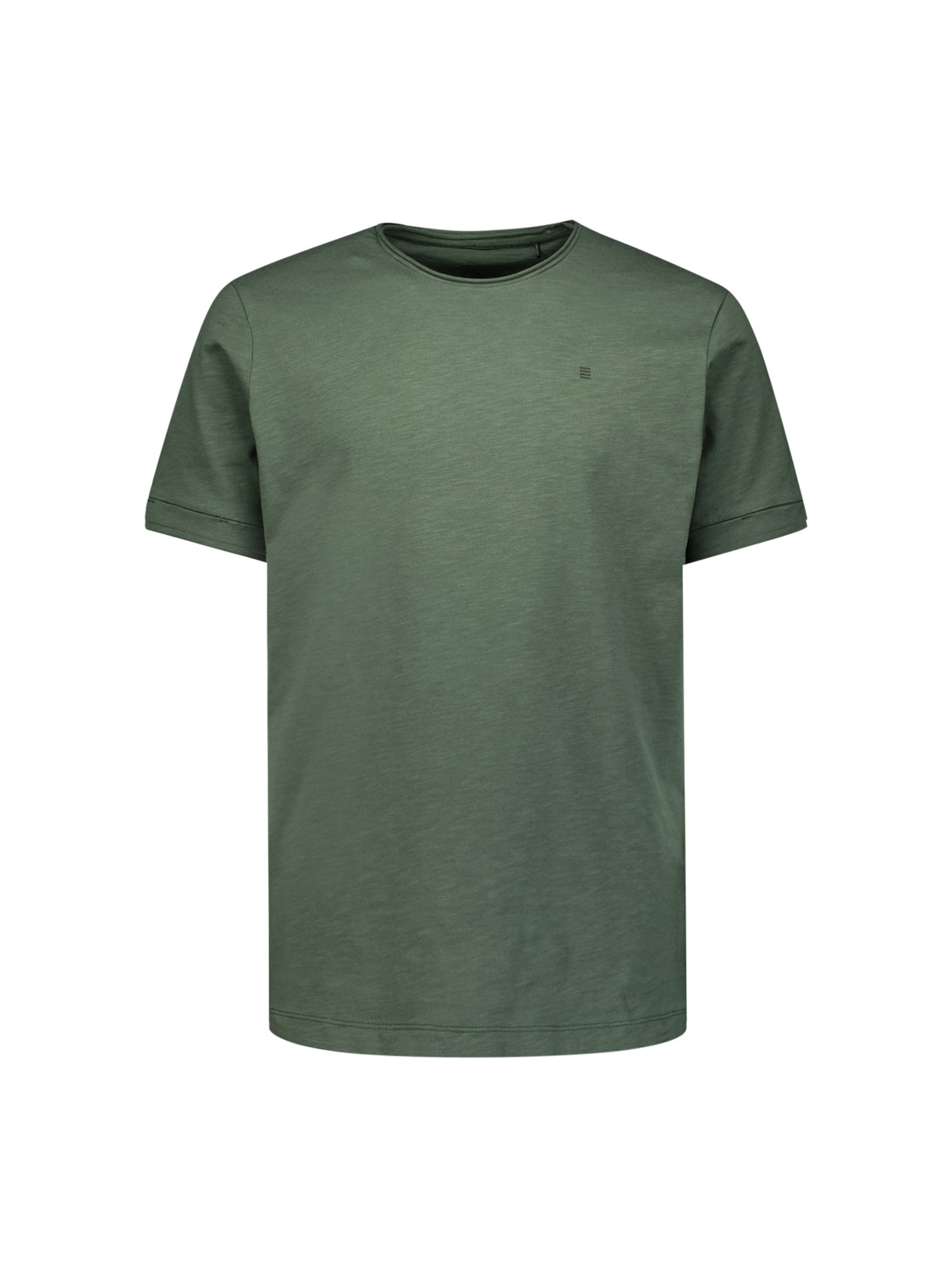 T-shirt slub col rond | Dark Green