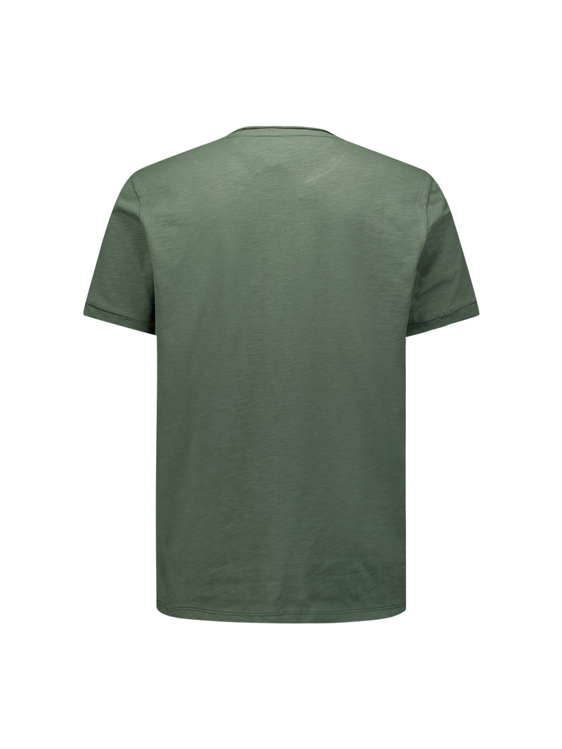 T-shirt slub col rond | Dark Green