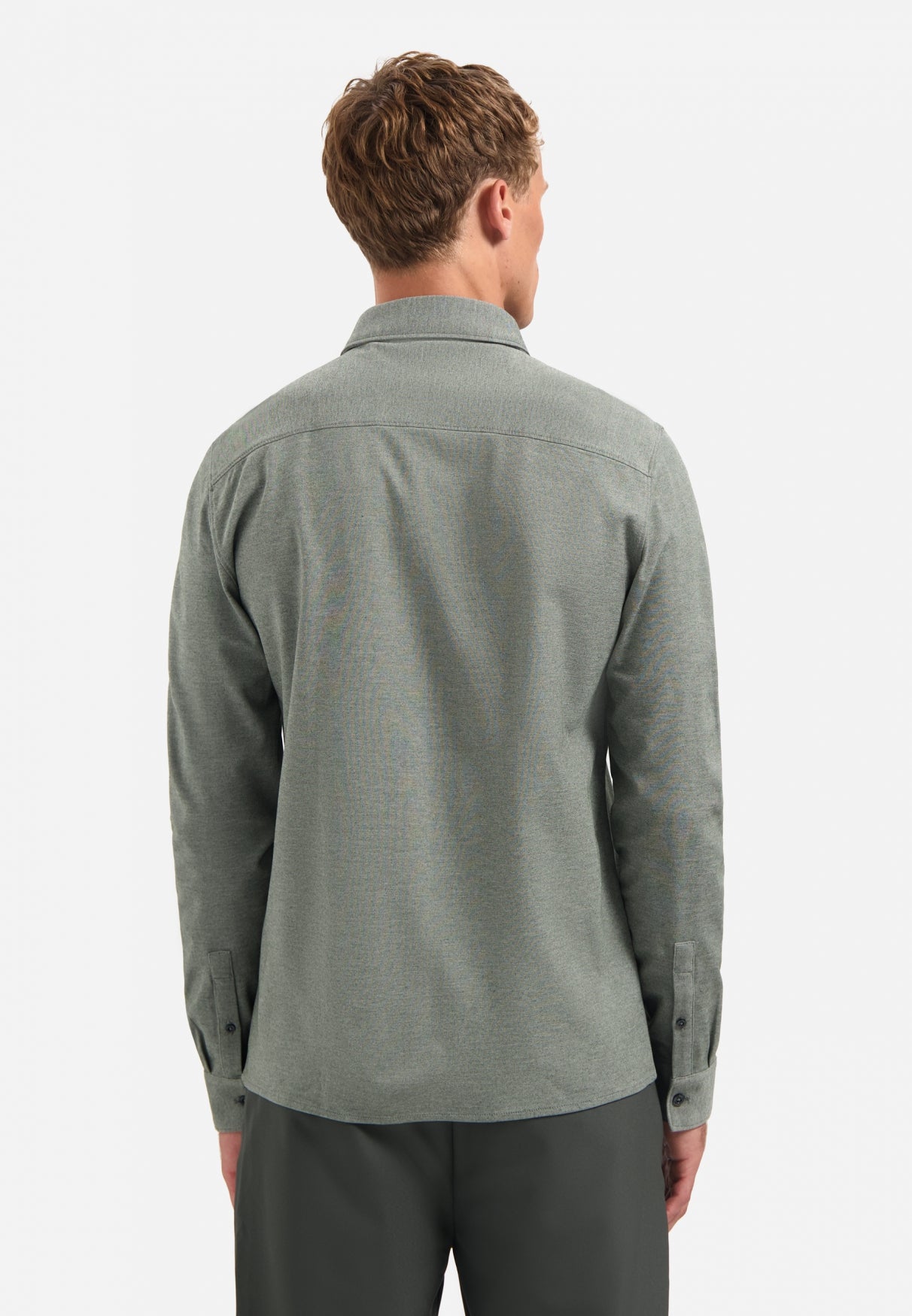 Chemise en jersey chiné | Dark Green