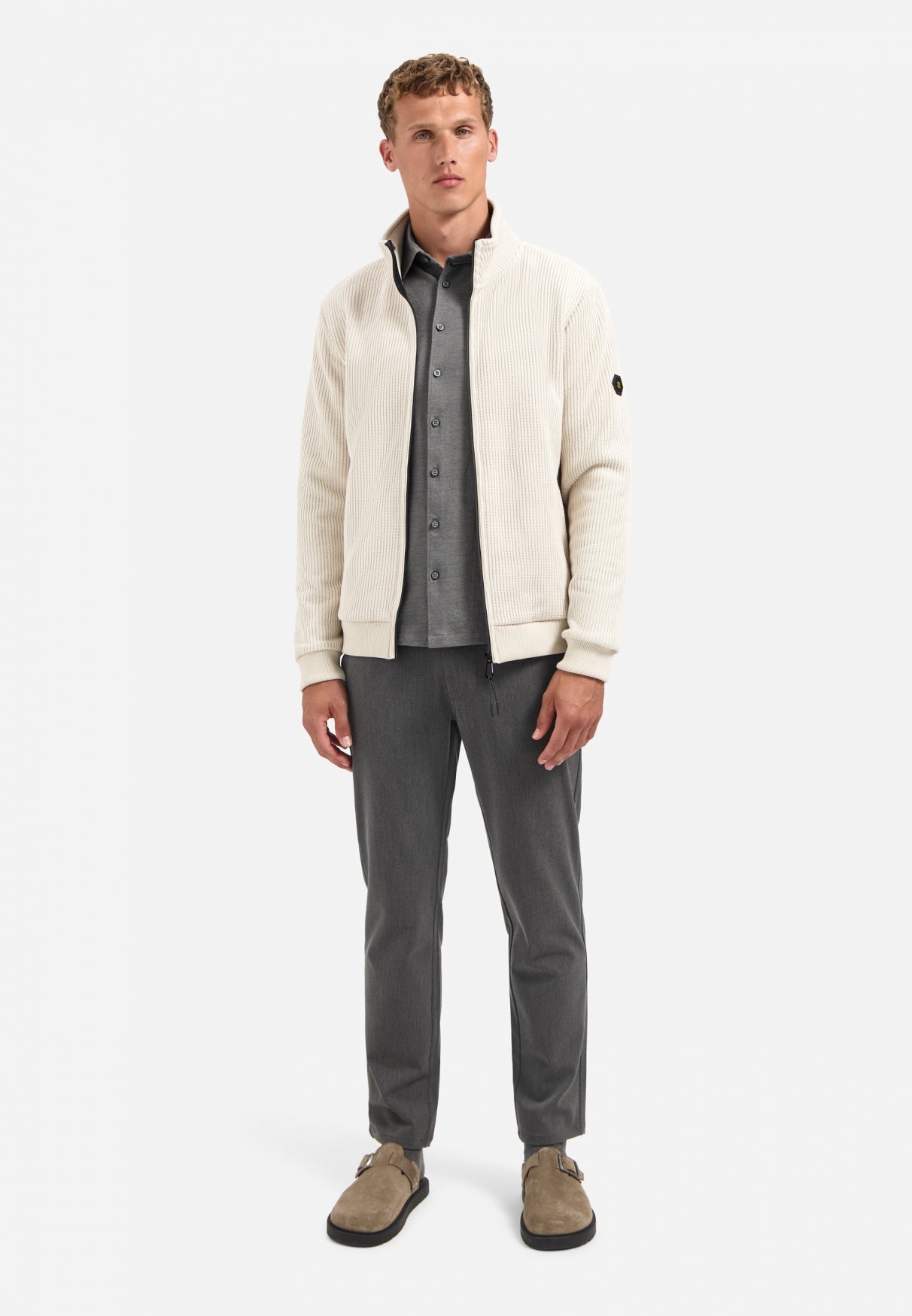 Chemise en jersey chiné | Dark Grey