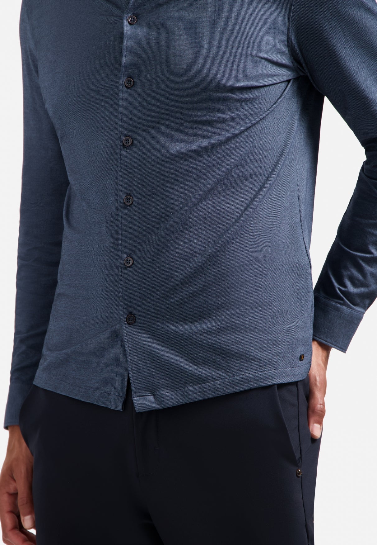 Chemise en jersey chiné | Washed Blue