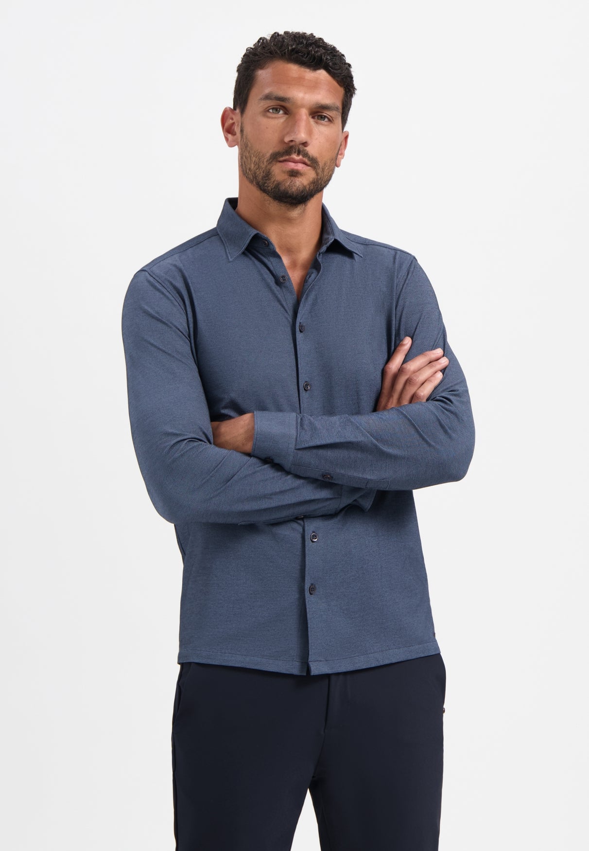 Chemise en jersey chiné | Washed Blue