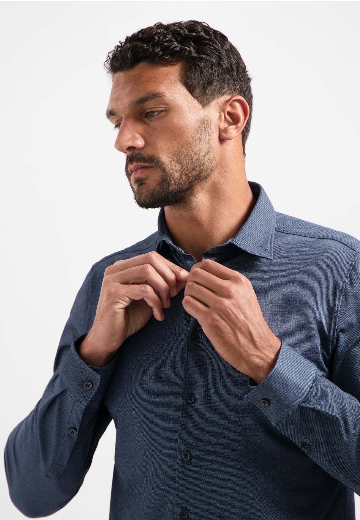 Chemise en jersey chiné | Washed Blue