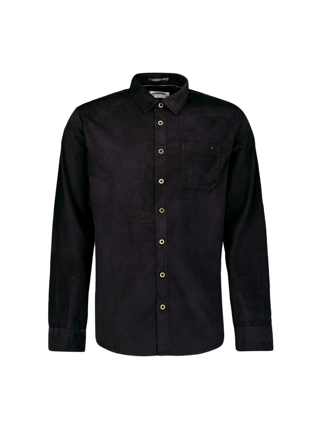 Chemise en velours côtelé | Black
