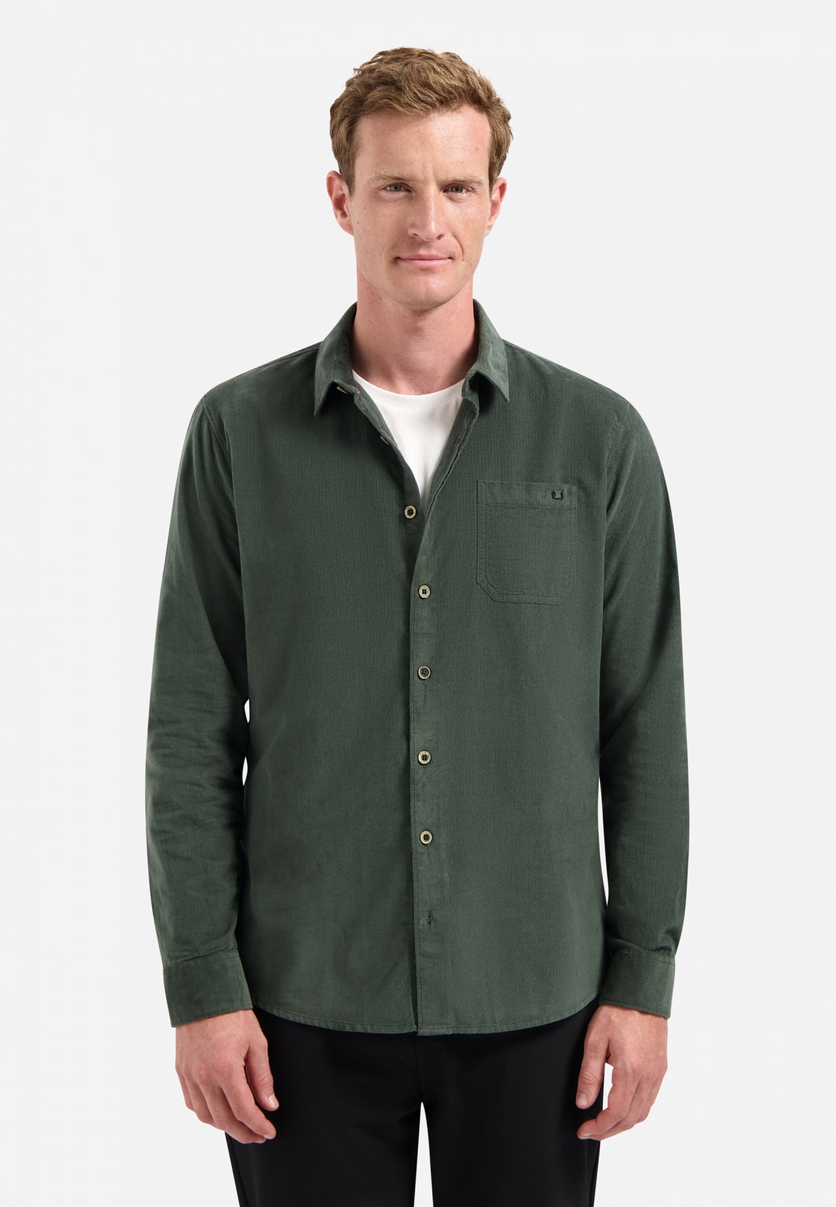 Chemise en velours côtelé | Dark Green