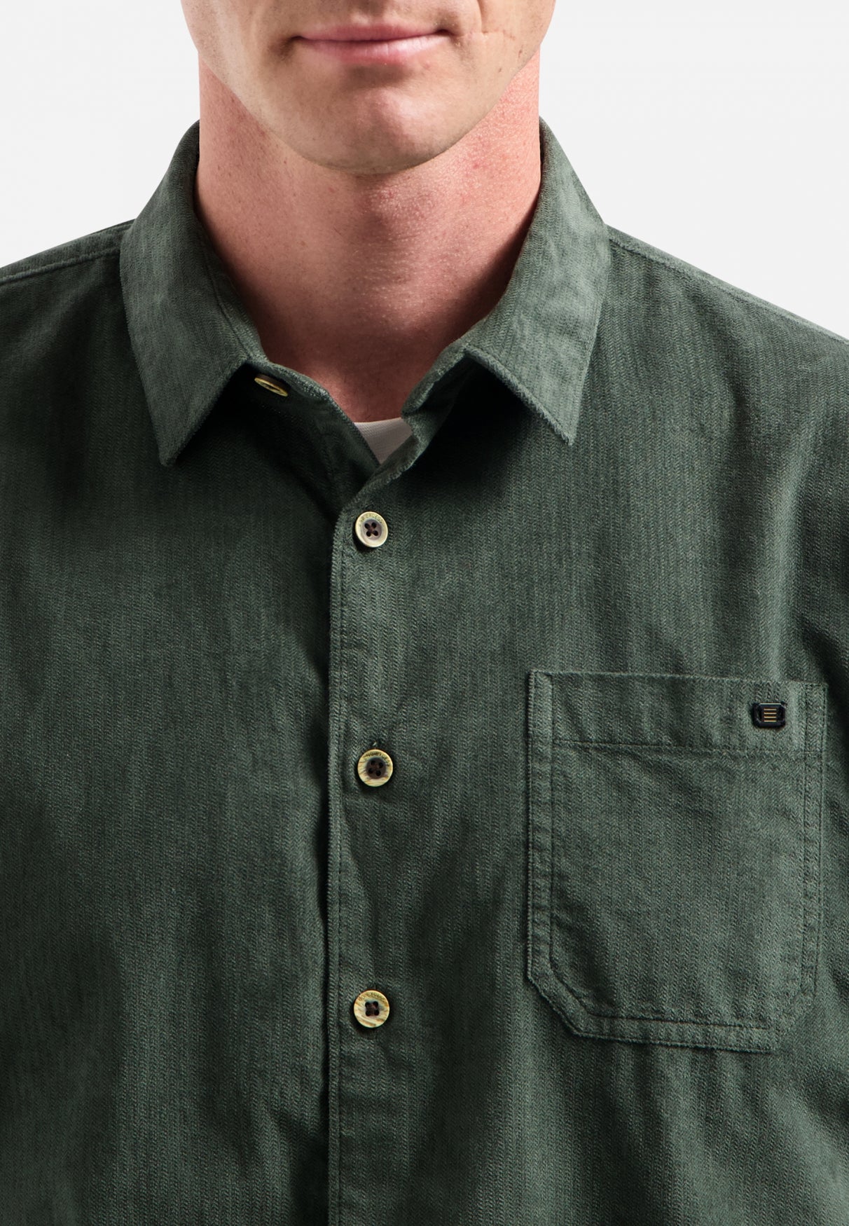Chemise en velours côtelé | Dark Green