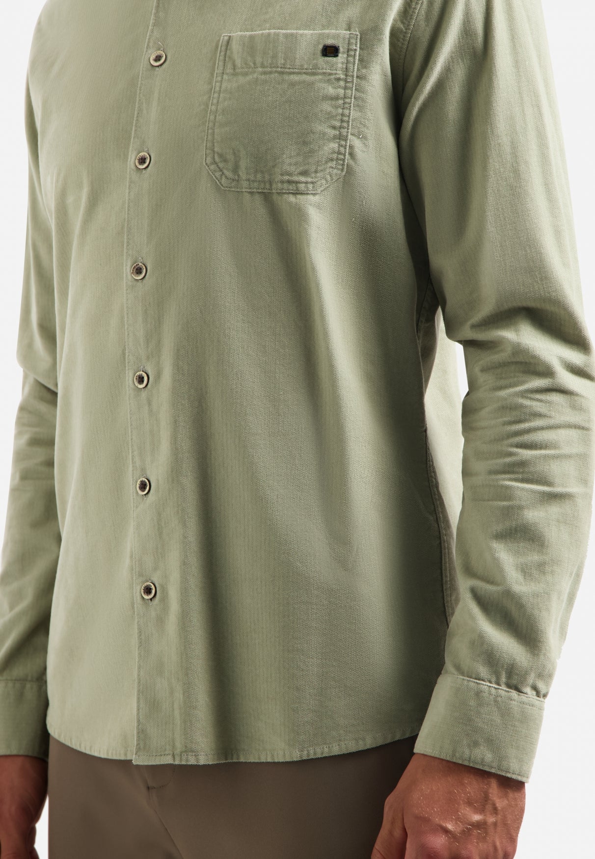 Chemise en velours côtelé | Light Moss
