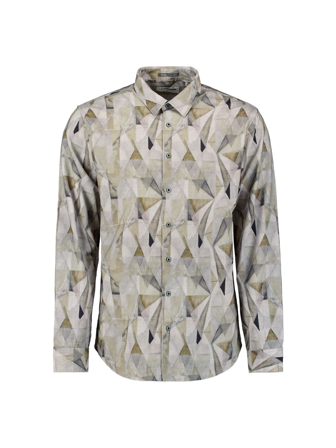 Chemise stretch imprimée | Light Moss