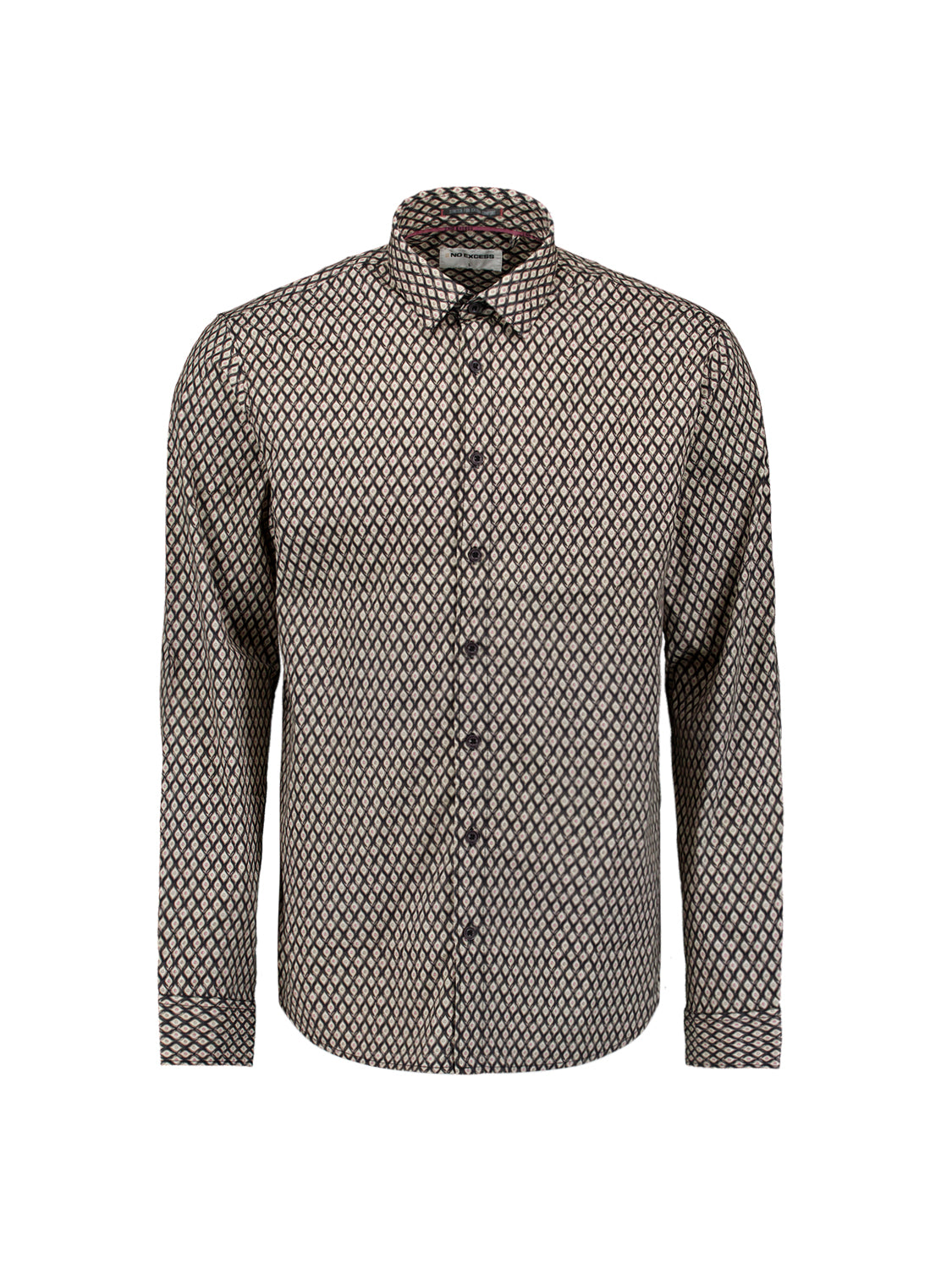 Chemise stretch imprimée | Black