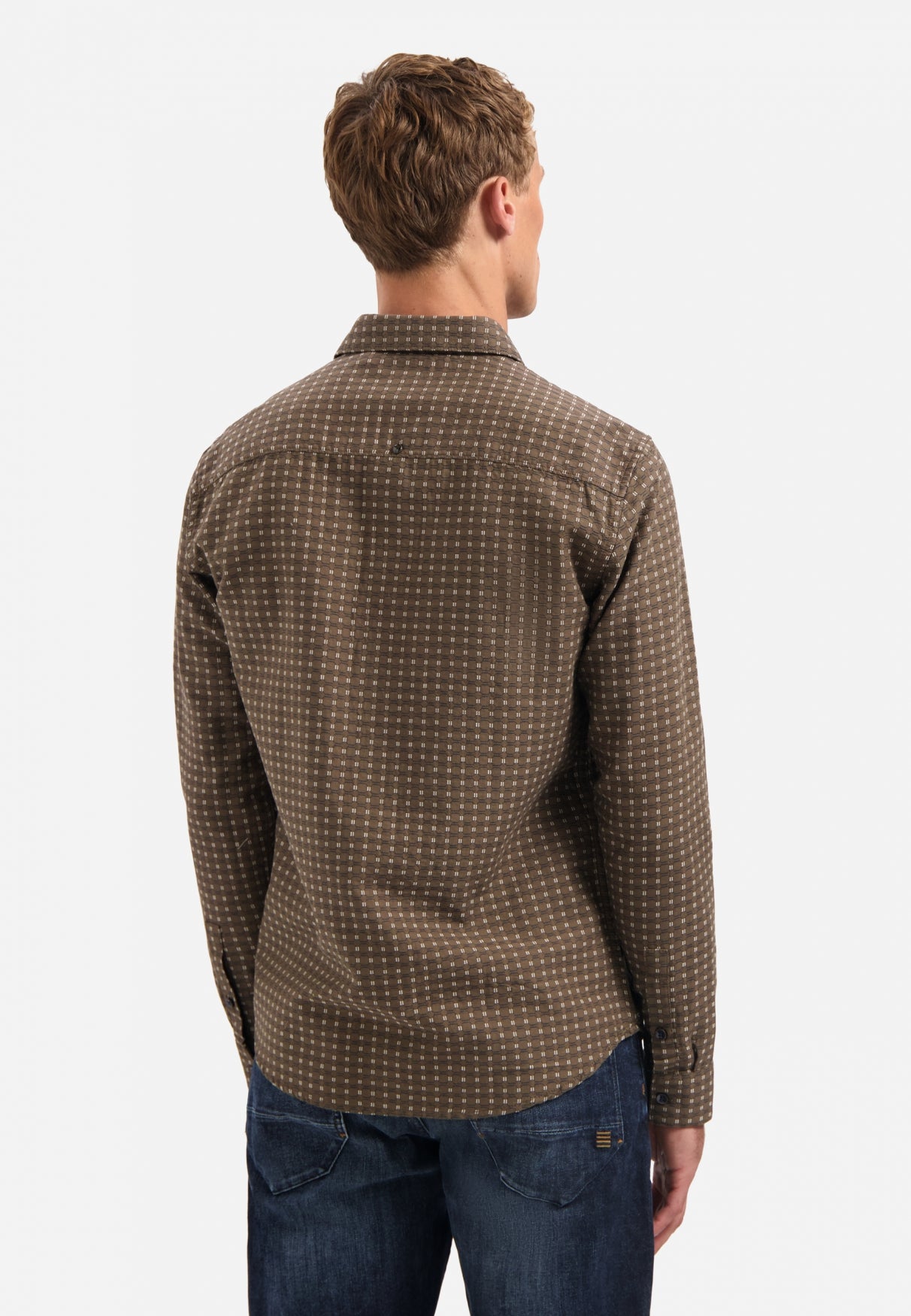 Woven jaquard shirt | Taupe