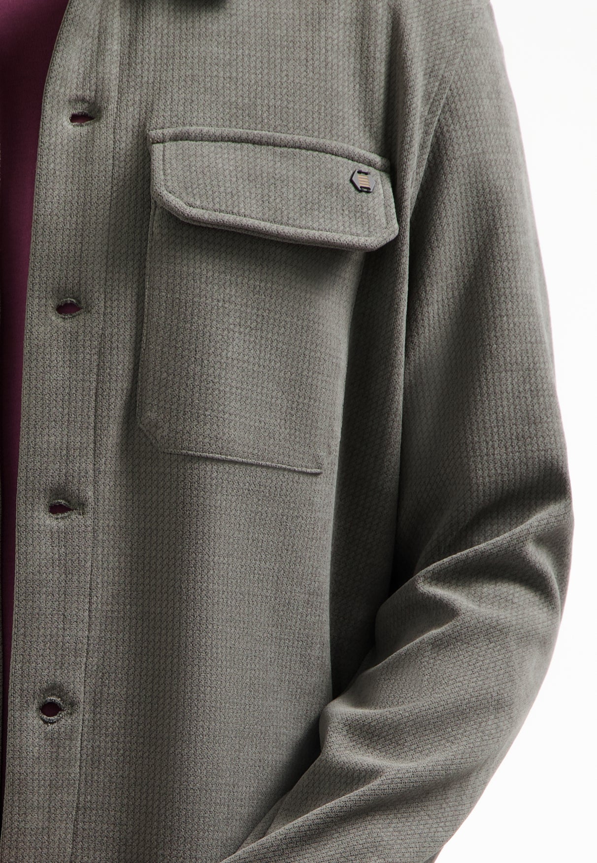 Surchemise boutonnée | Dark Clay