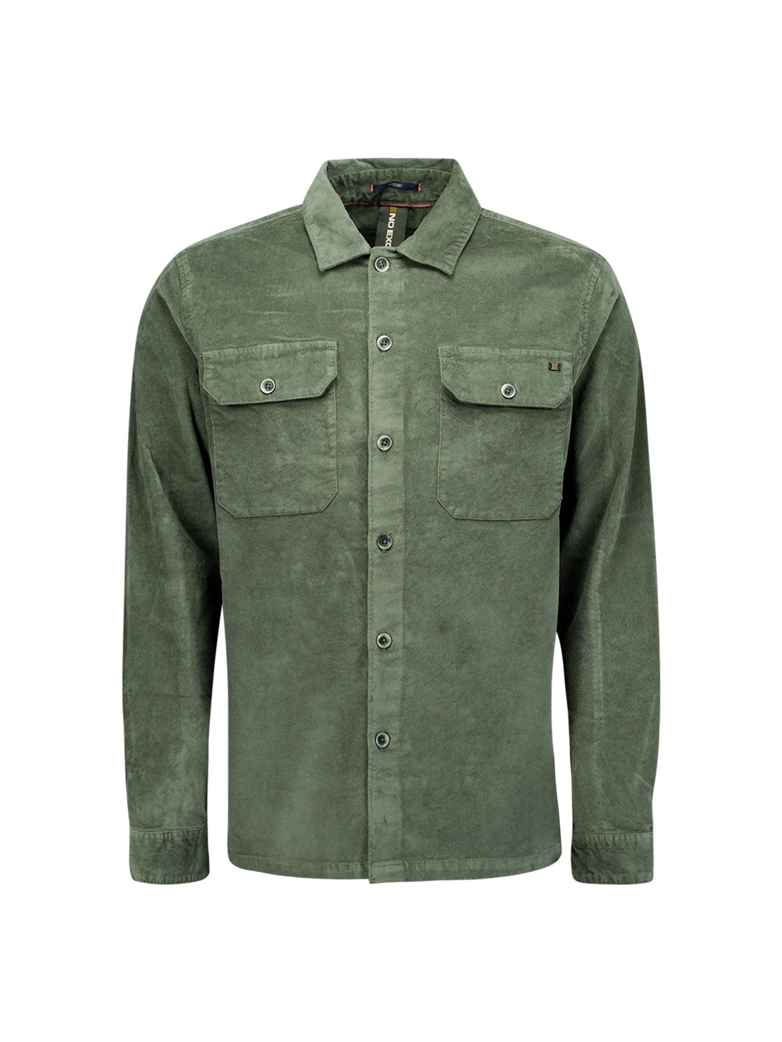 Surchemise en velours boutonnée | Dark Green