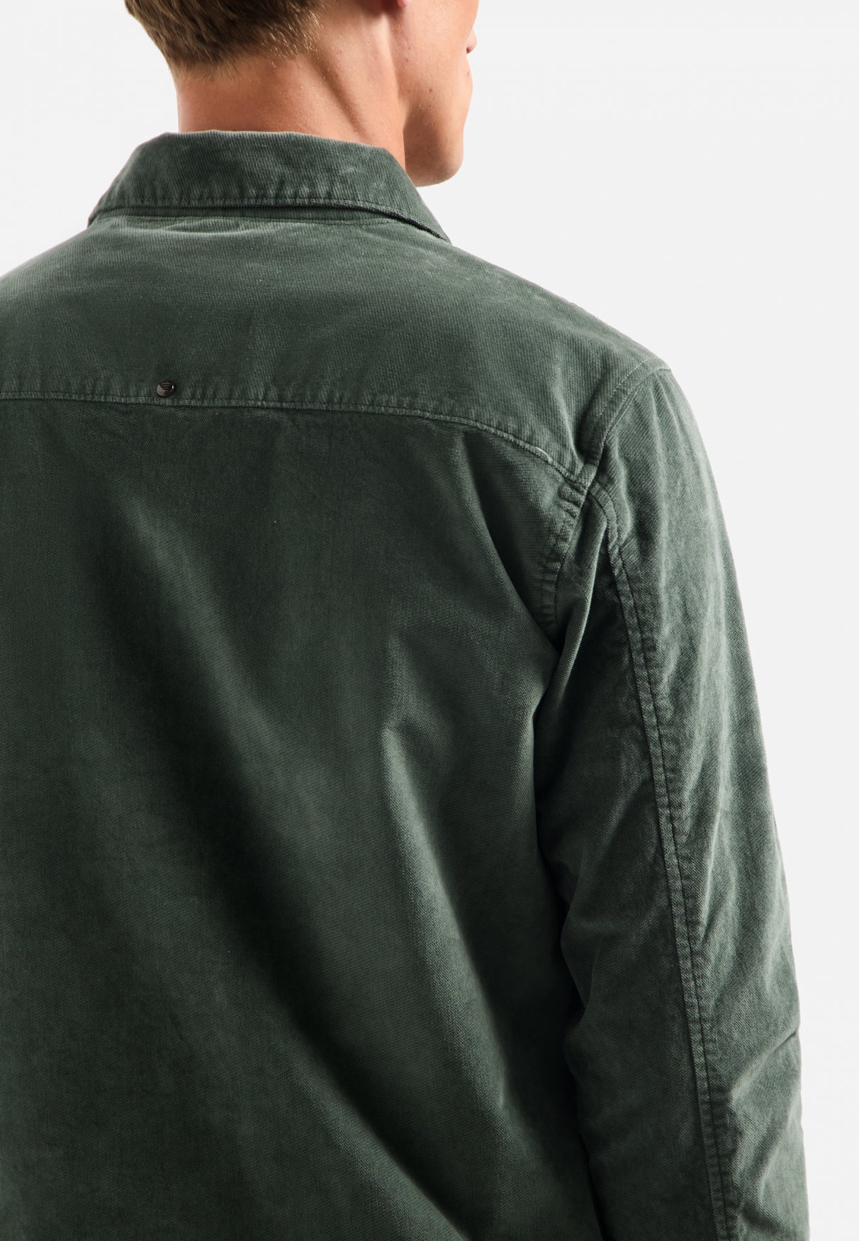 Surchemise en velours boutonnée | Dark Green