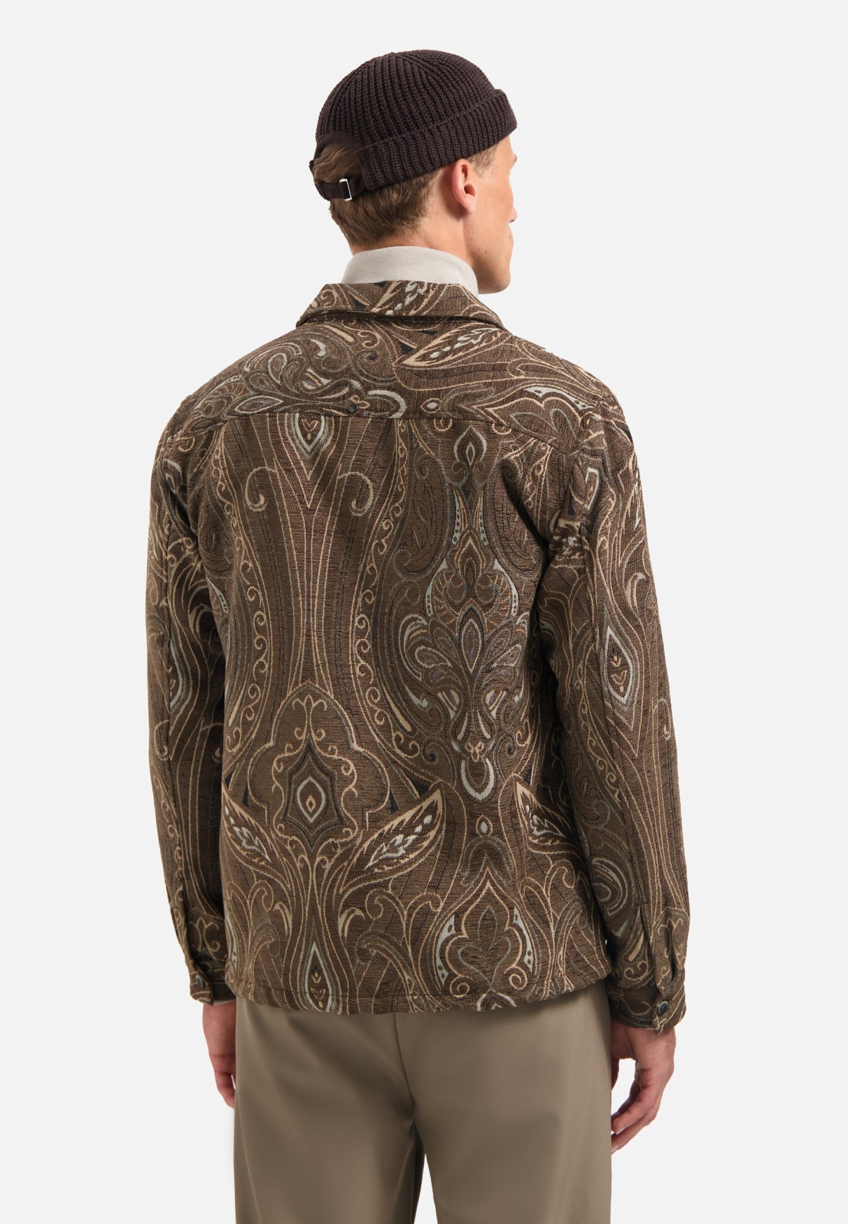 Surchemise jacquard à motifs | Brown