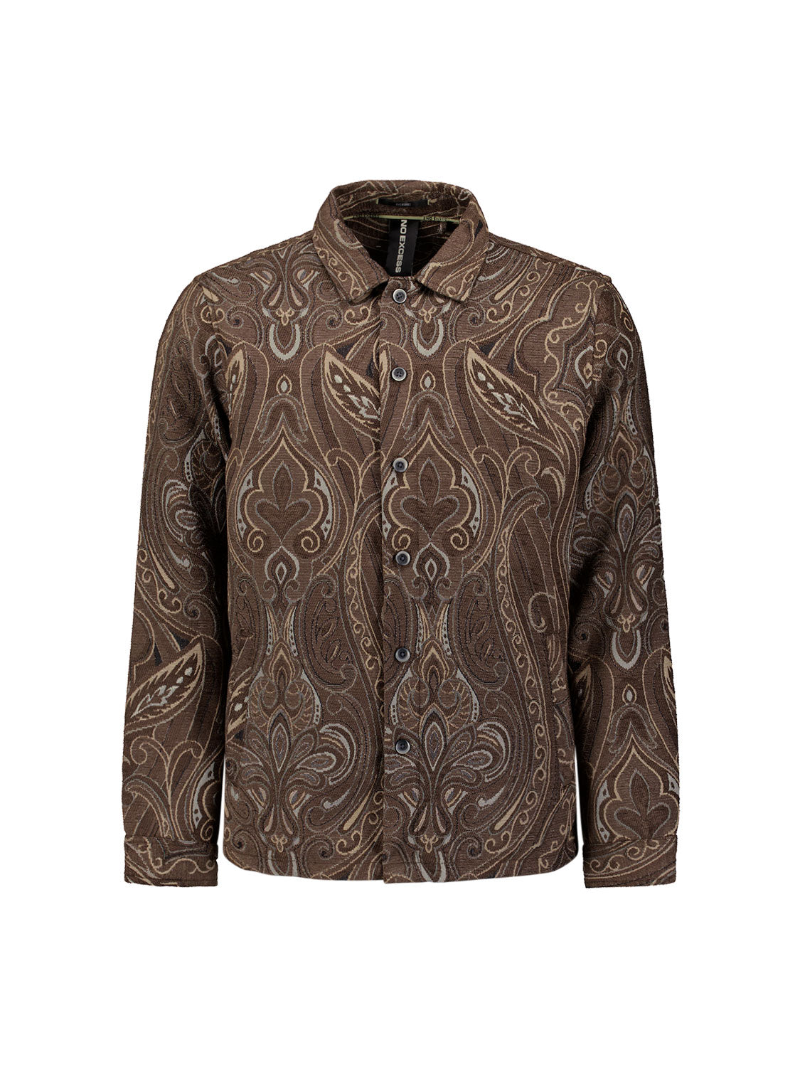 Surchemise jacquard à motifs | Brown