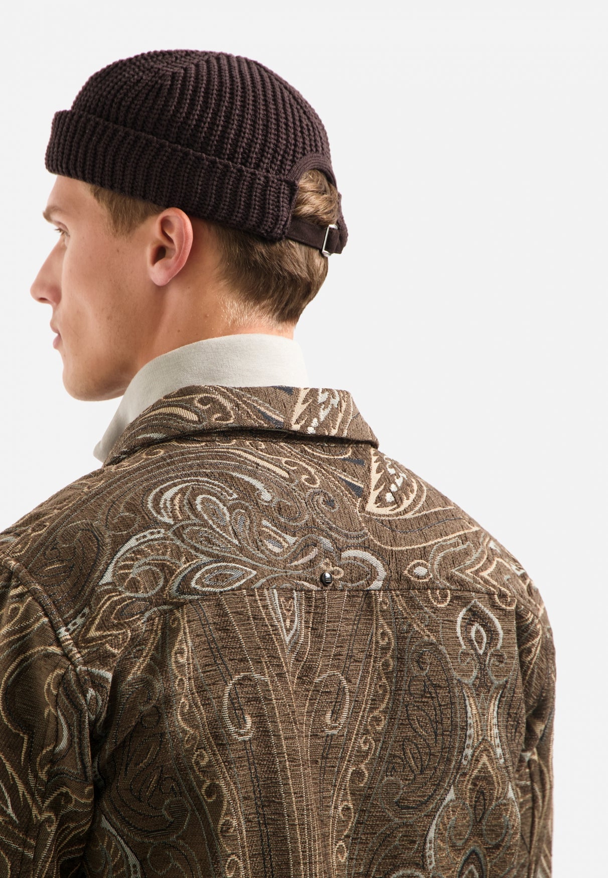 Surchemise jacquard à motifs | Brown