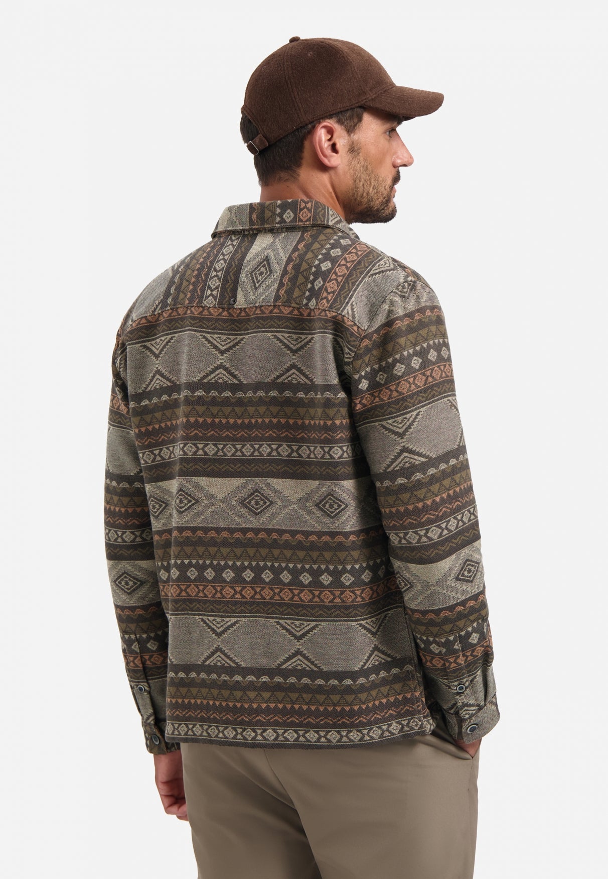 Surchemise jacquard à motifs | Taupe