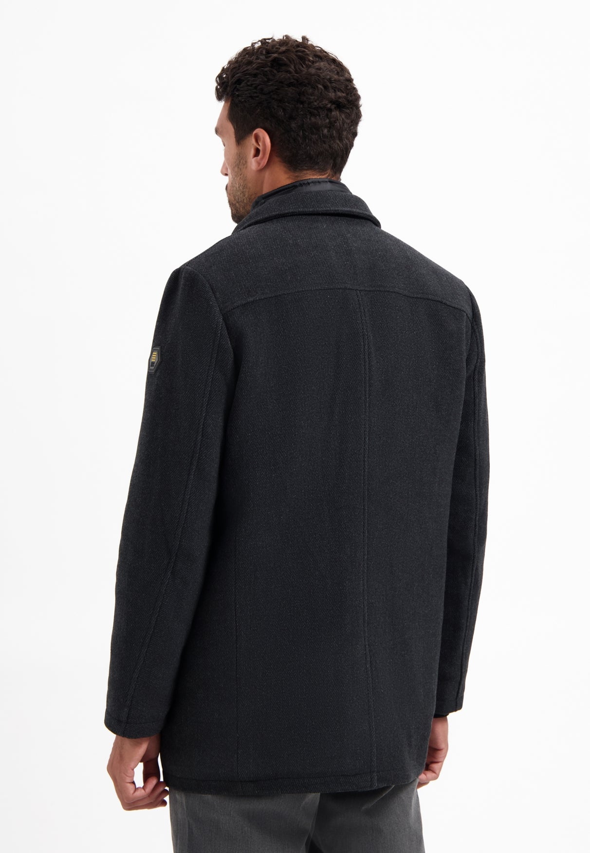 Manteau en laine à double fermeture | Antra Melange