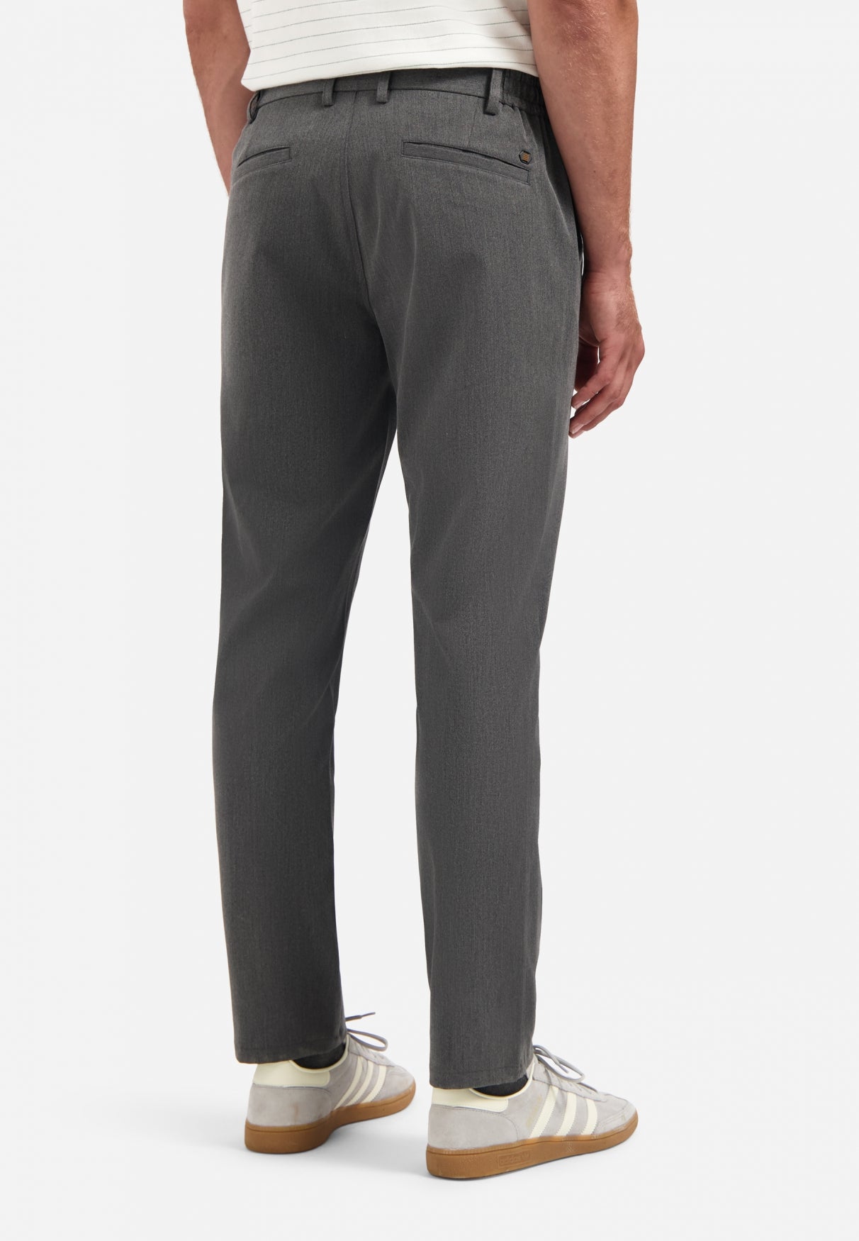 Pantalon chino stretch chiné | Grey Melange