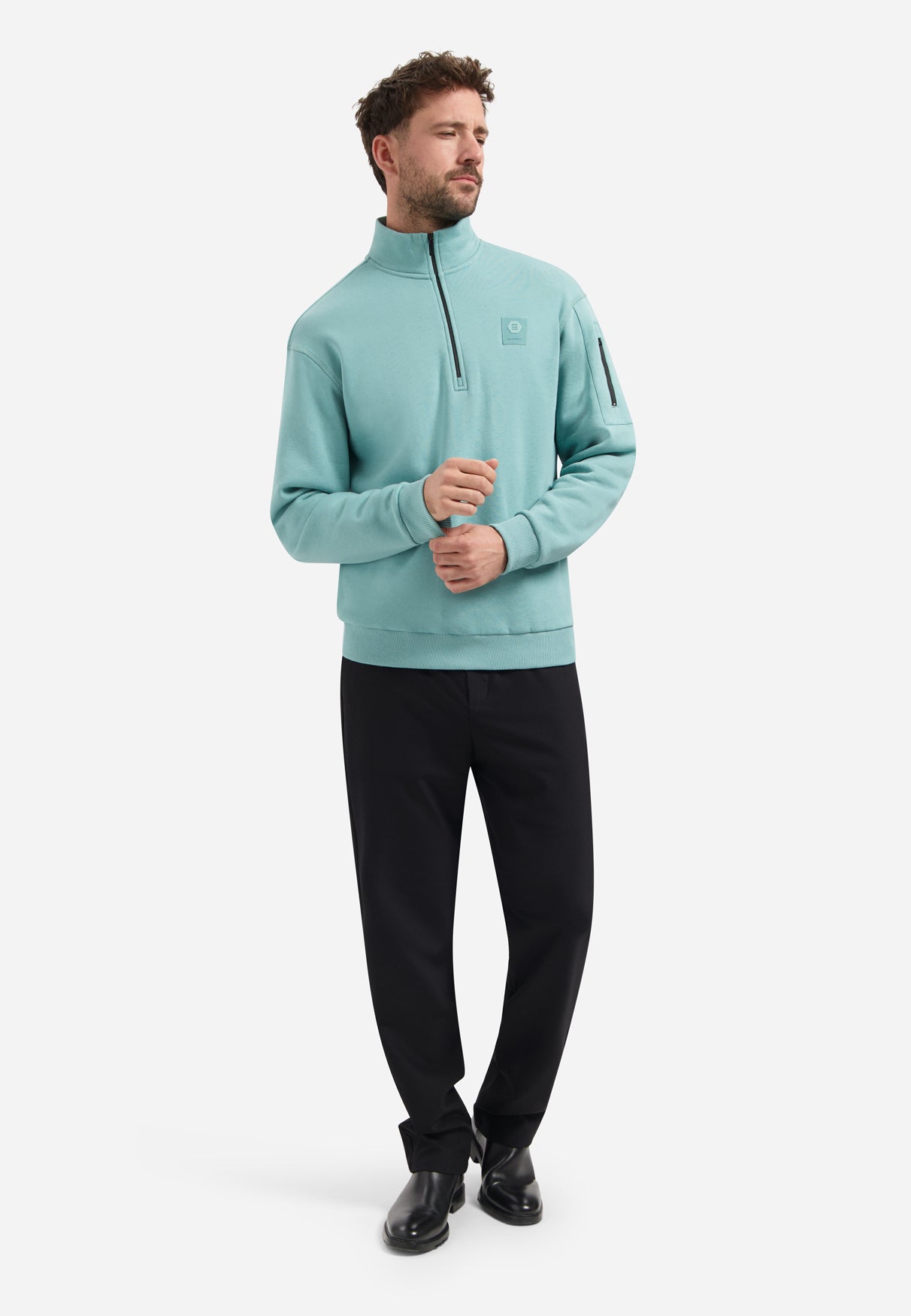 Sweater met halve rits | Seablue