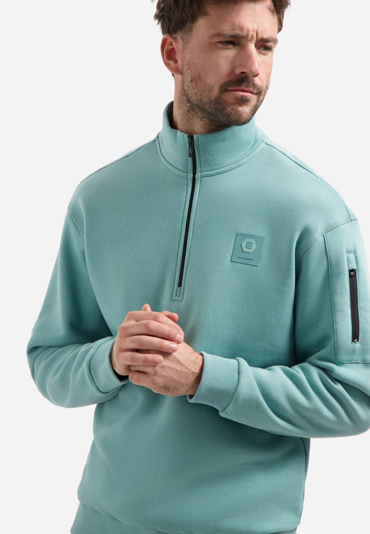 Sweater met halve rits | Seablue