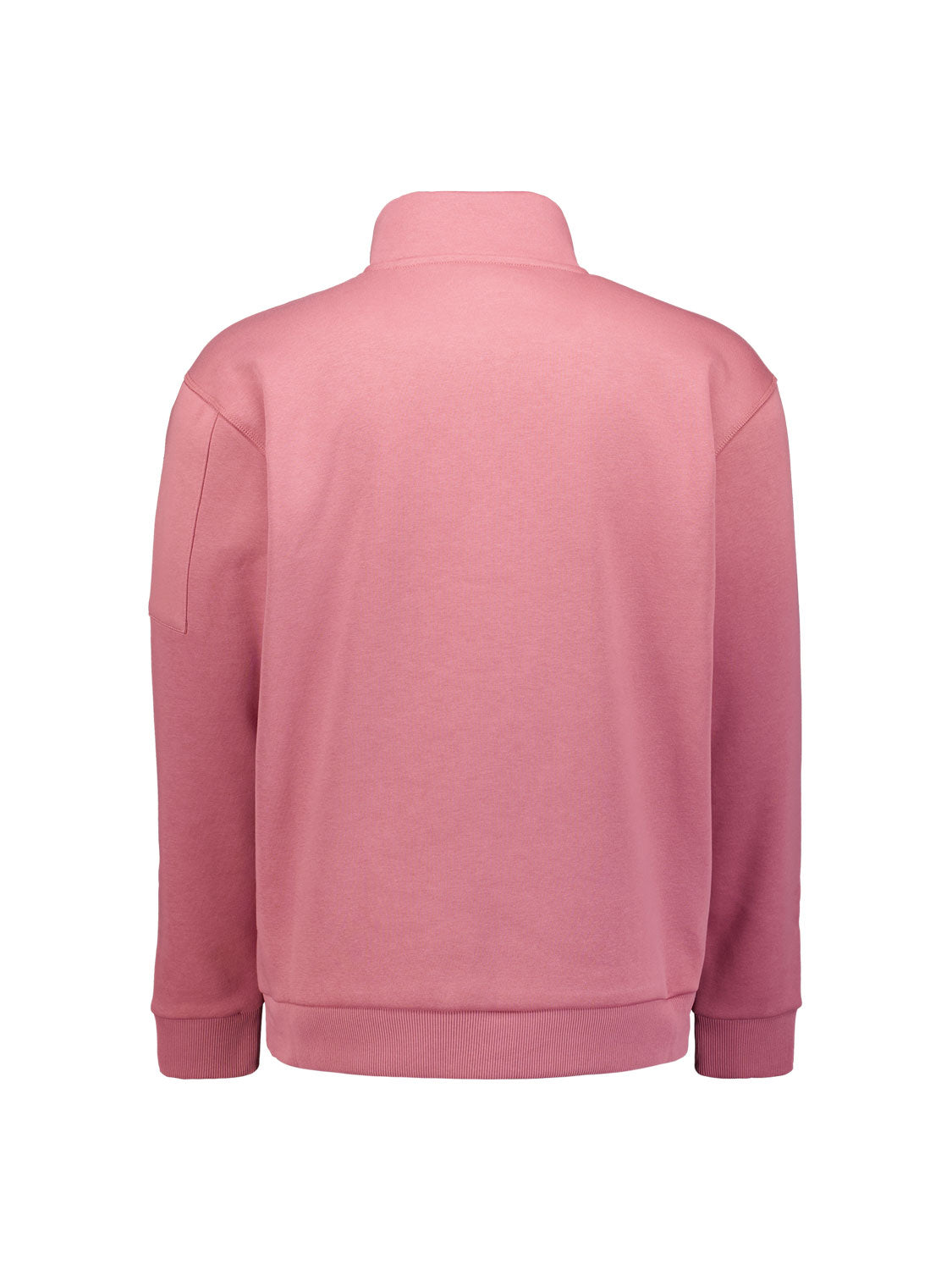 Sweater met halve rits | Old Pink