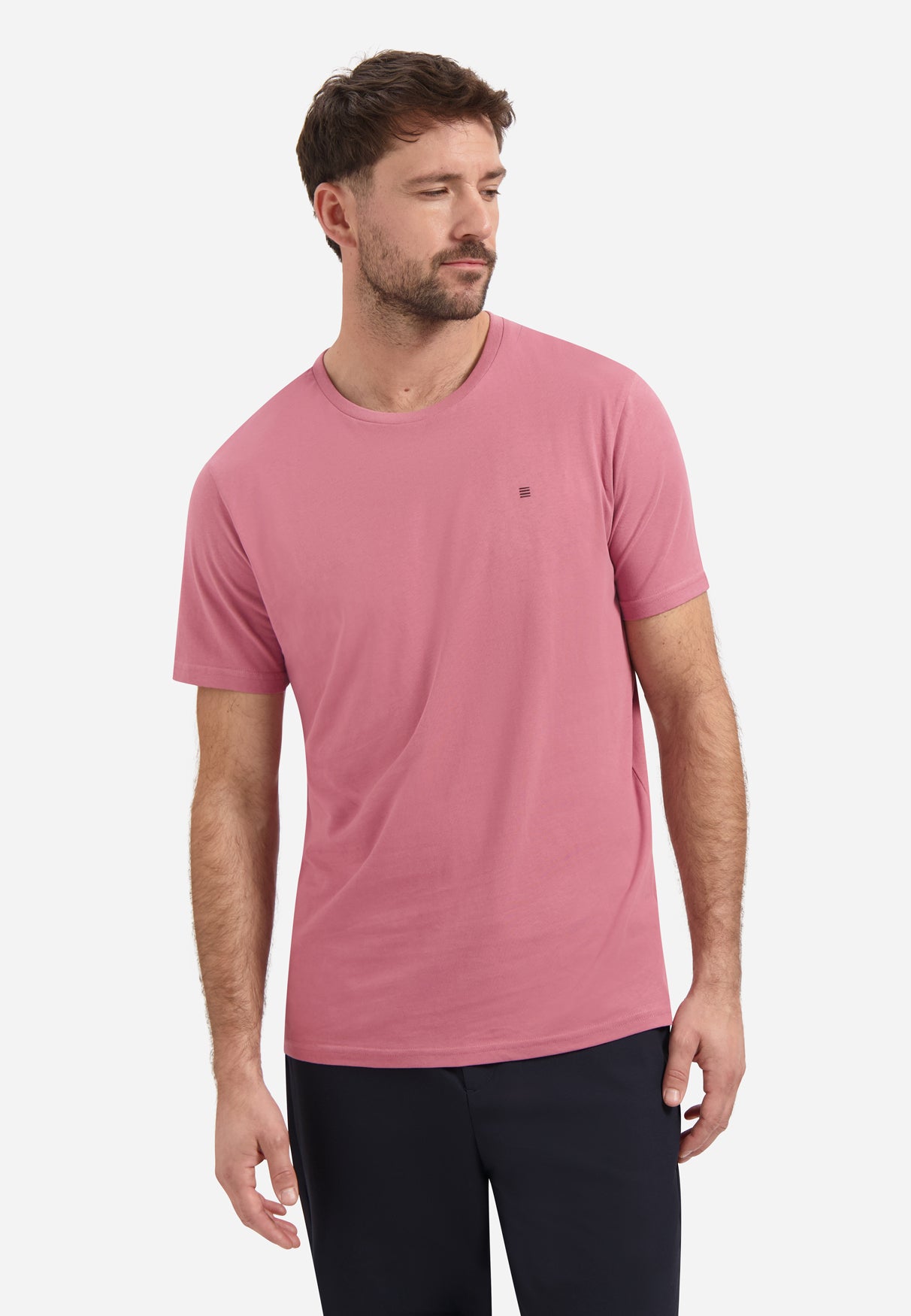 T-shirt met ronde hals | Old Pink