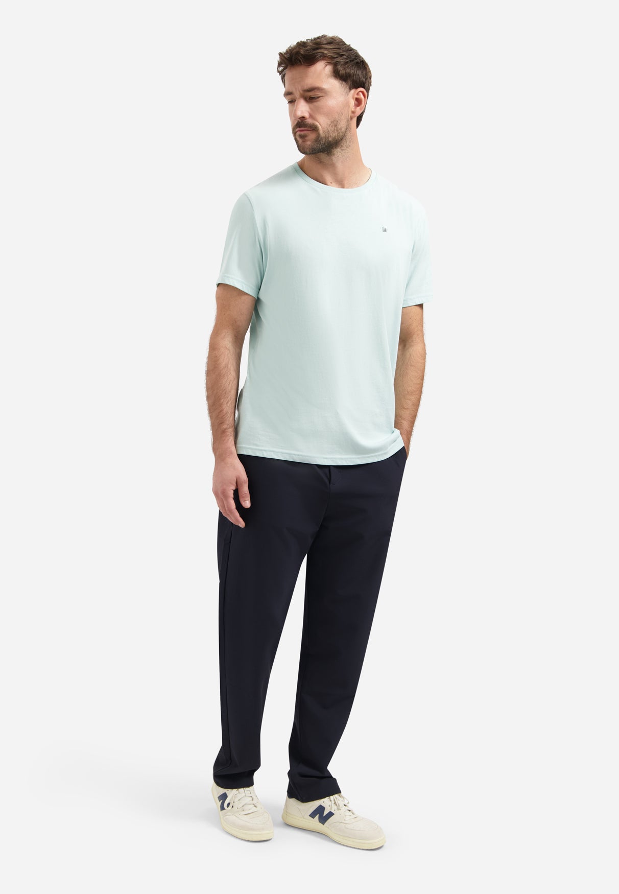 T-shirt met ronde hals | Arctic Blue