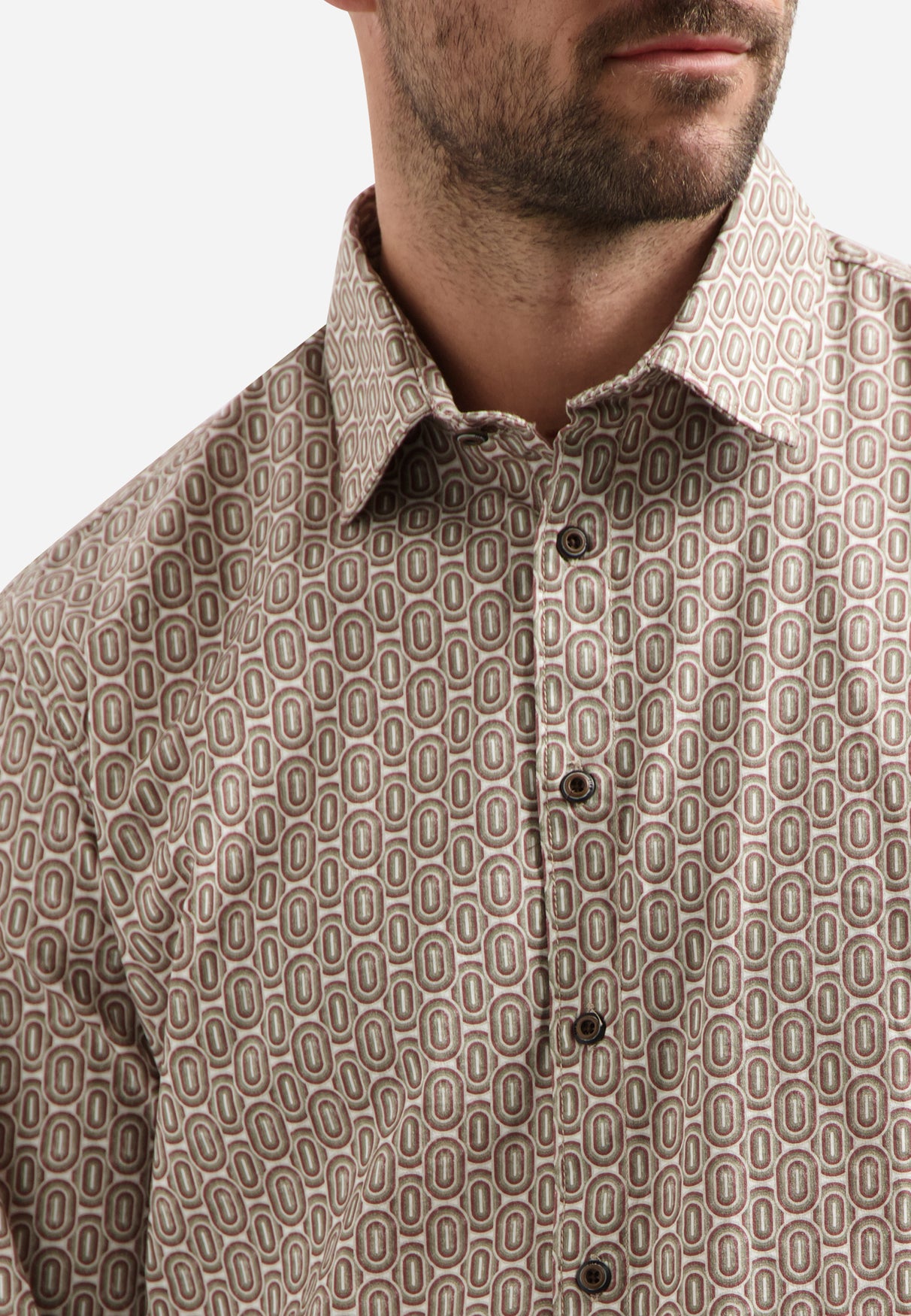 Print overhemd | Red Wine