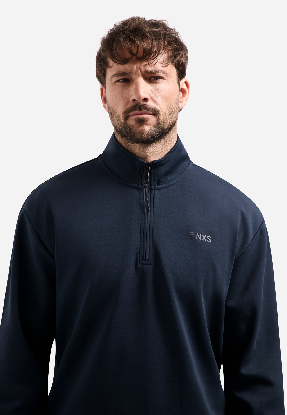 Sweater met halve rits | Night