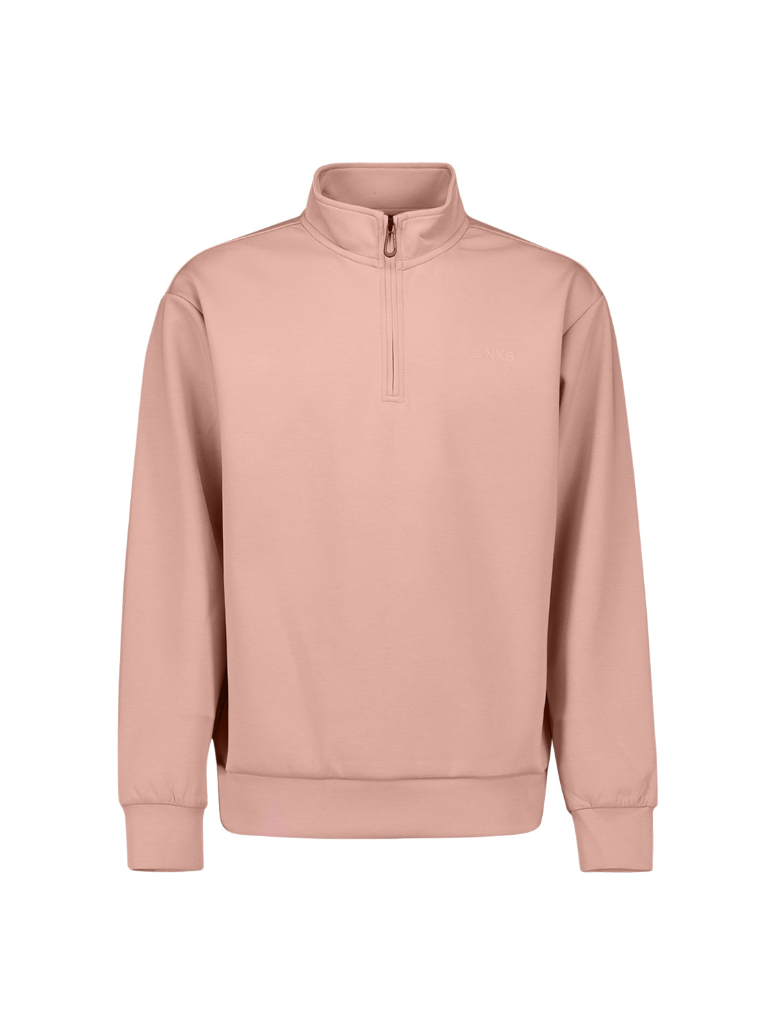Sweater met halve rits | Light Mauve