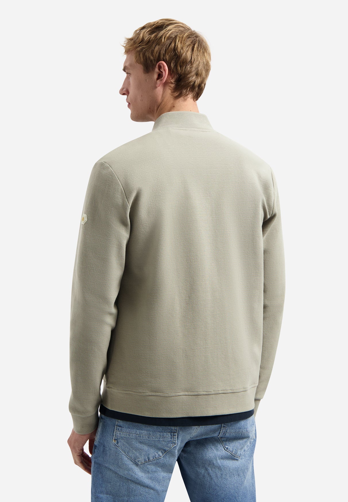 Textured sweatshirt | Taupe