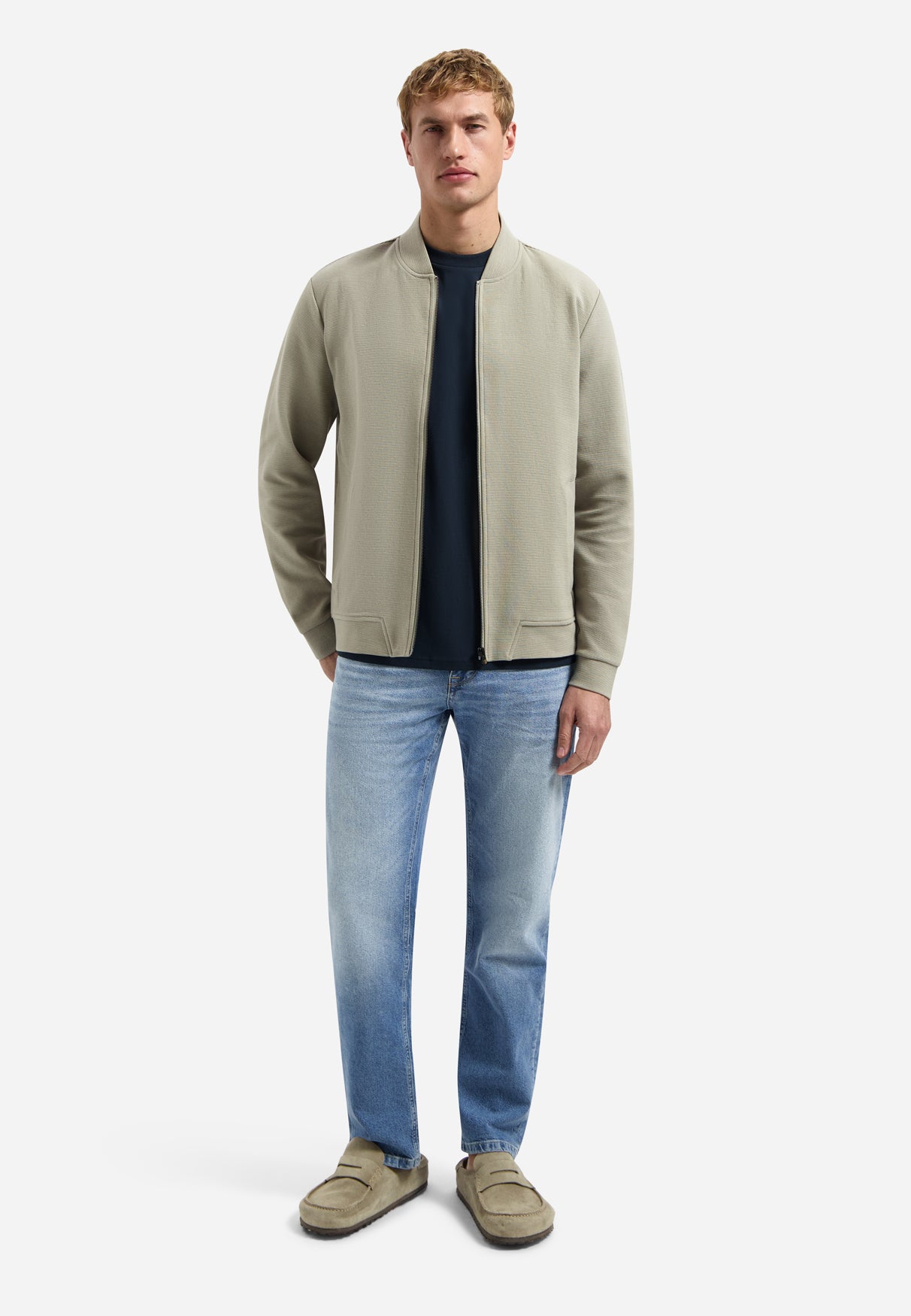 Textured sweatshirt | Taupe