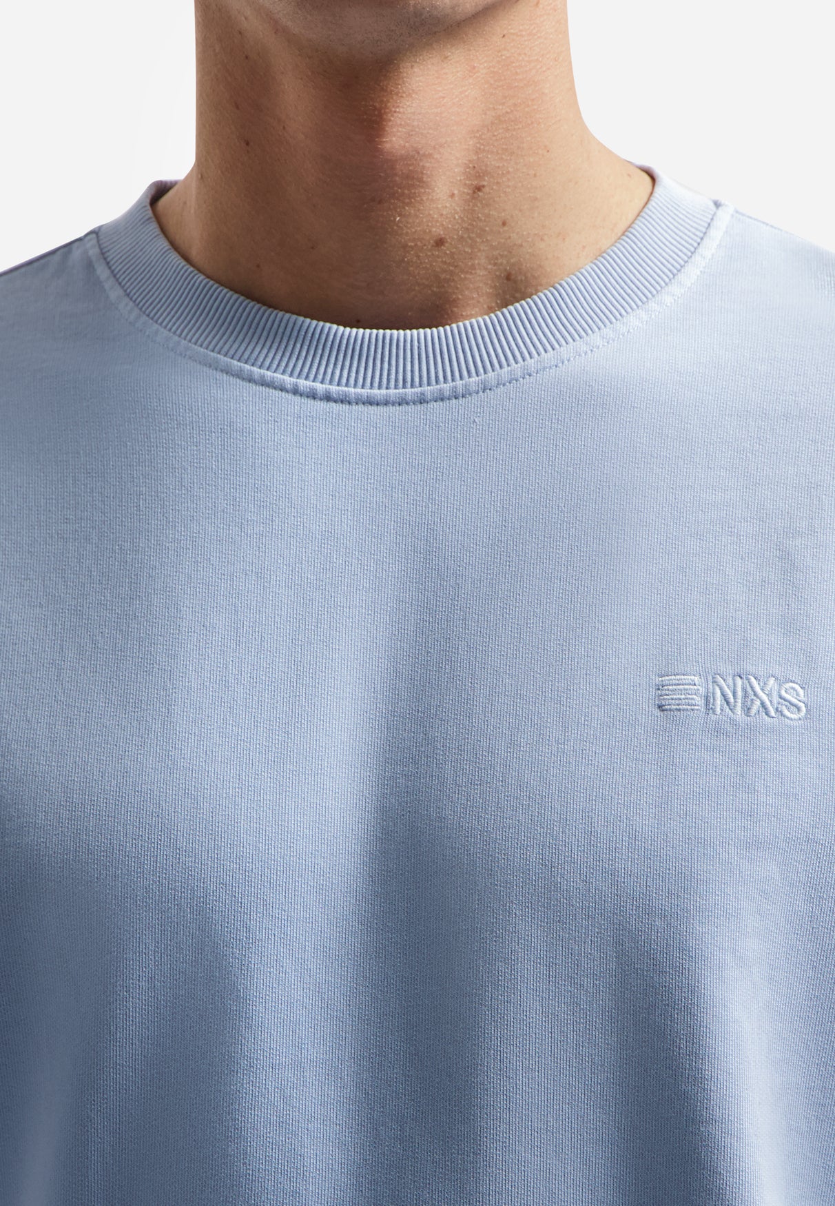 Garment-dyed sweater | Blue