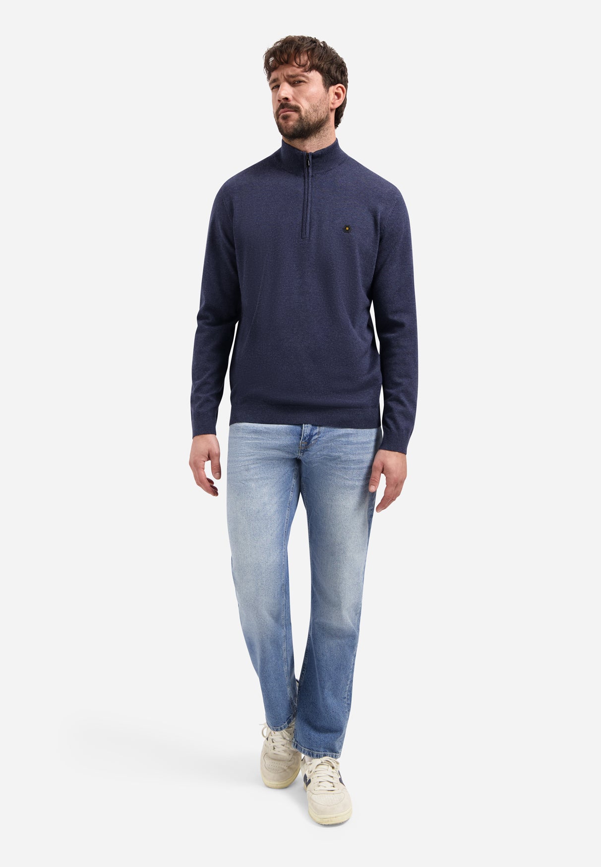 Sweater met halve rits | Night