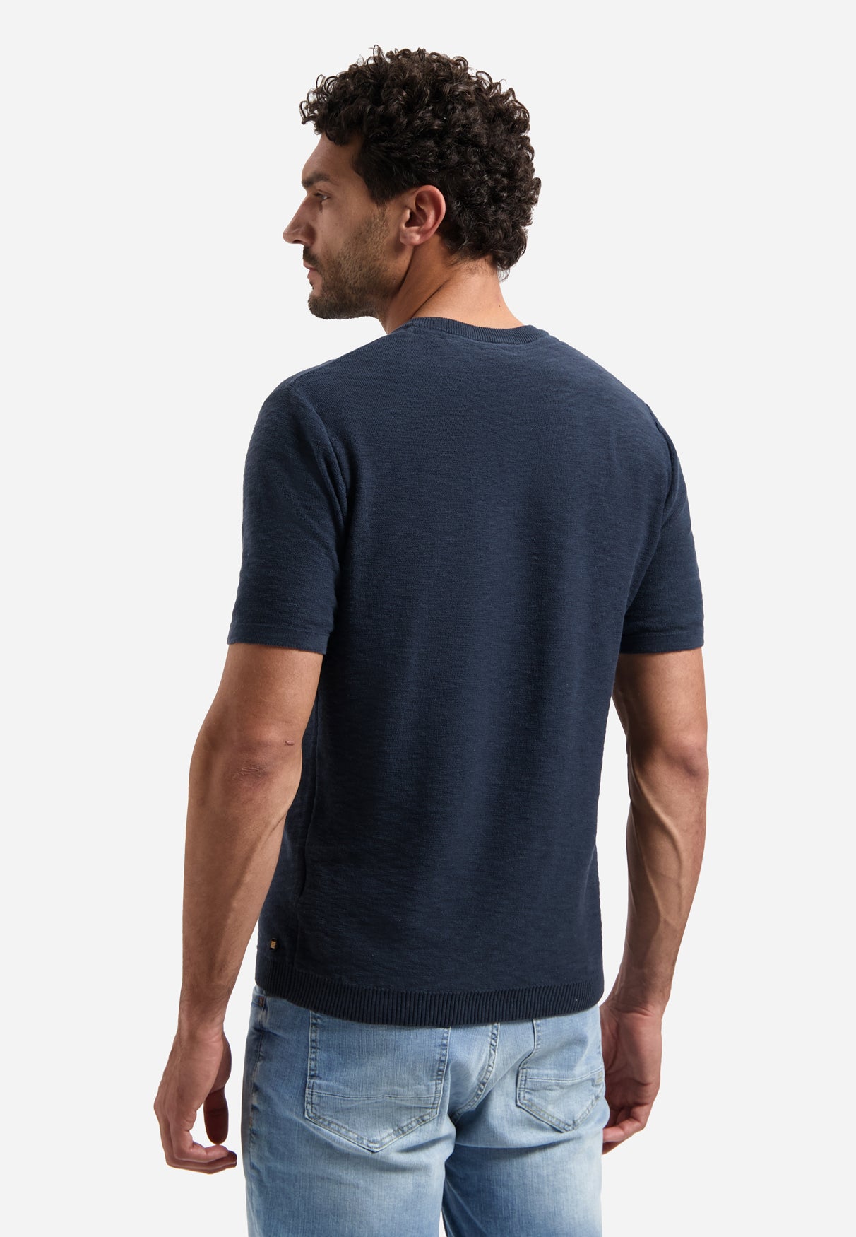 Polo flammé tricoté à boutons | Night