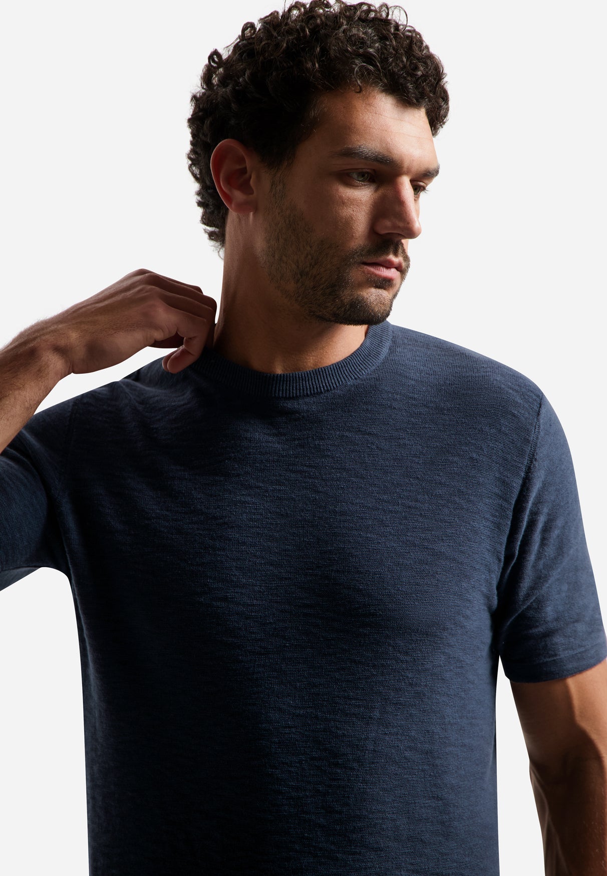 Polo flammé tricoté à boutons | Night