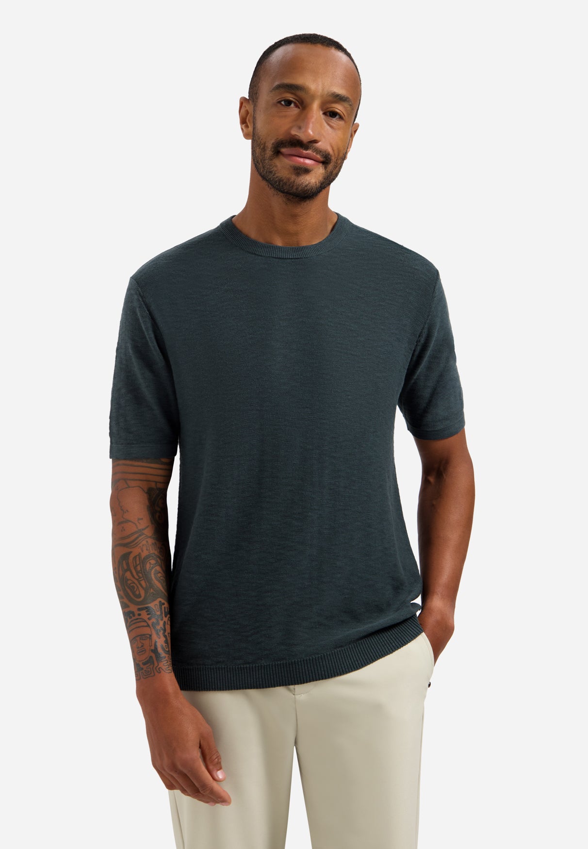 T-shirt en maille slub | Dark Steel