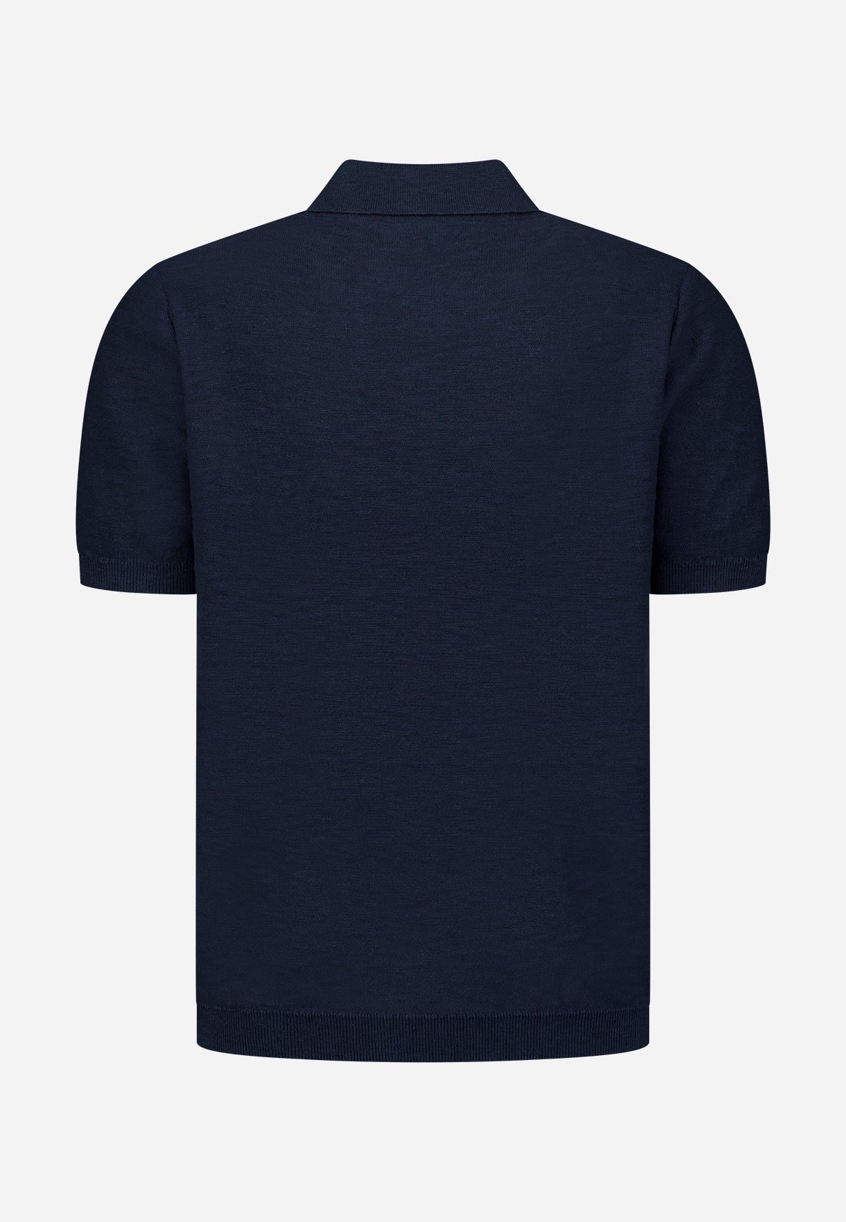 Gebreide slub polo met knopen | Night