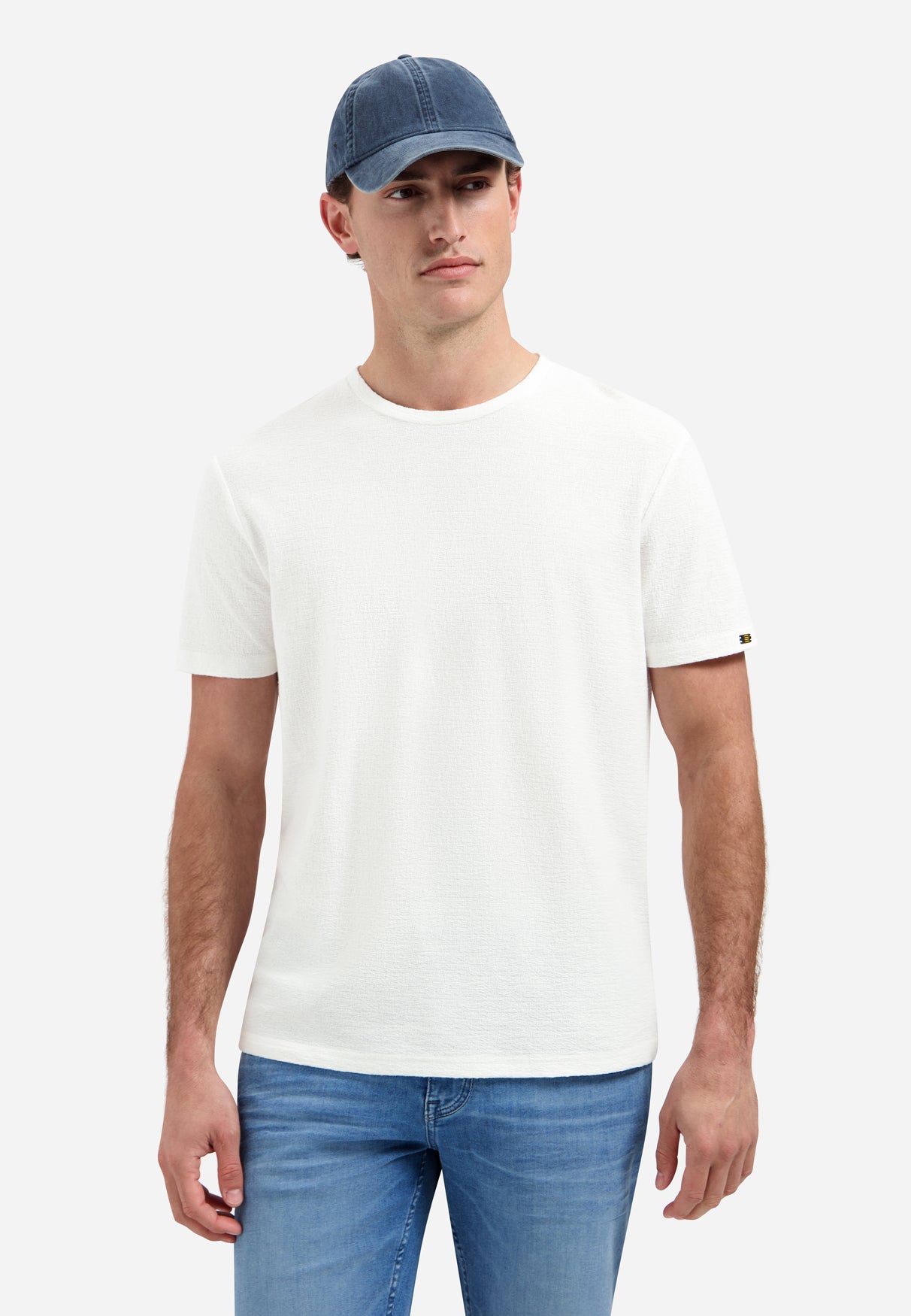 T-shirt uni à col rond | White