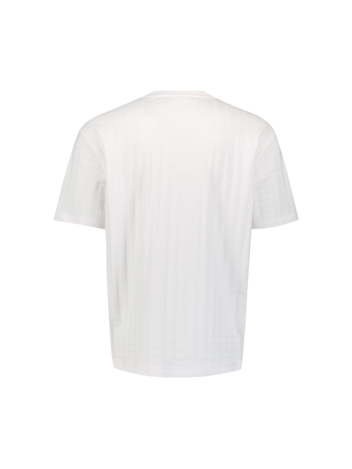 Plain T-shirt with relief texture | White
