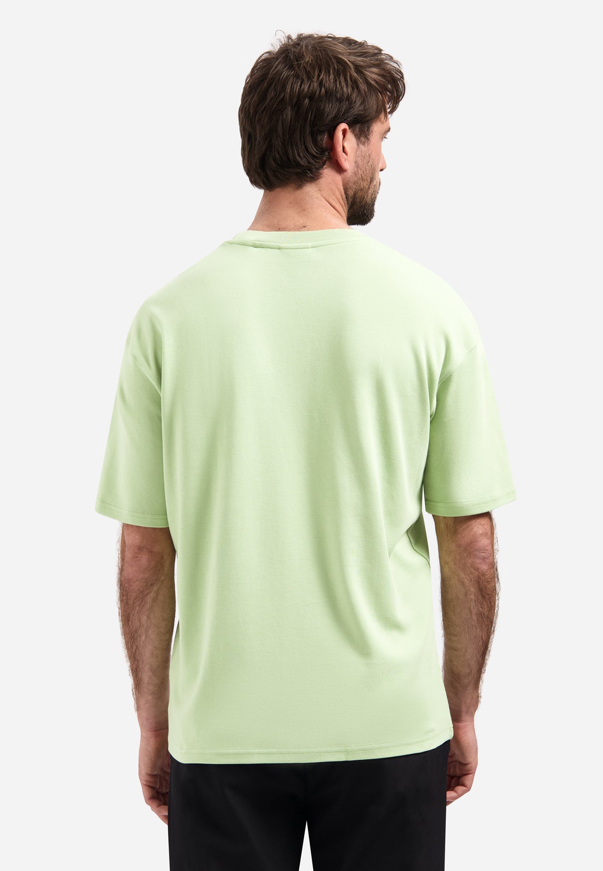 Interlock T-shirt with round neck | Green