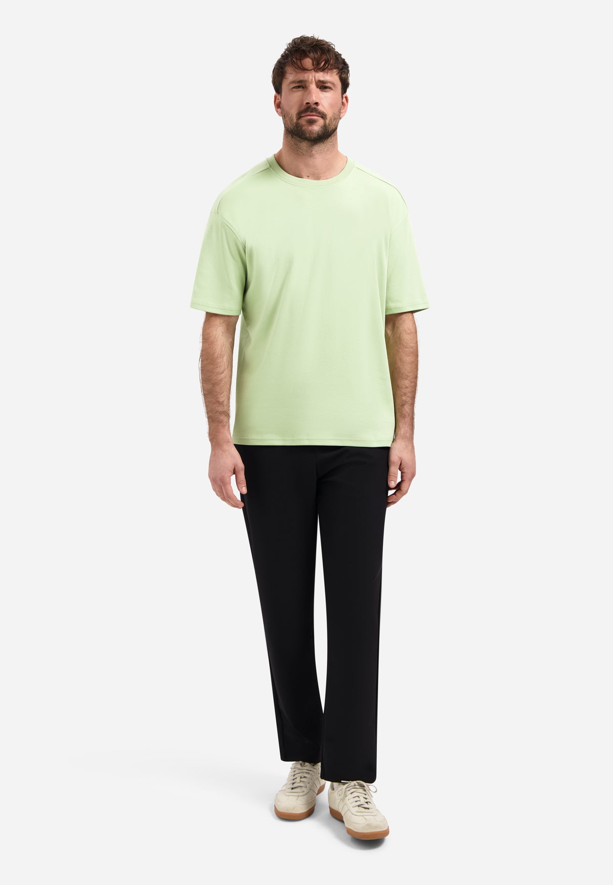 Interlock T-shirt with round neck | Green