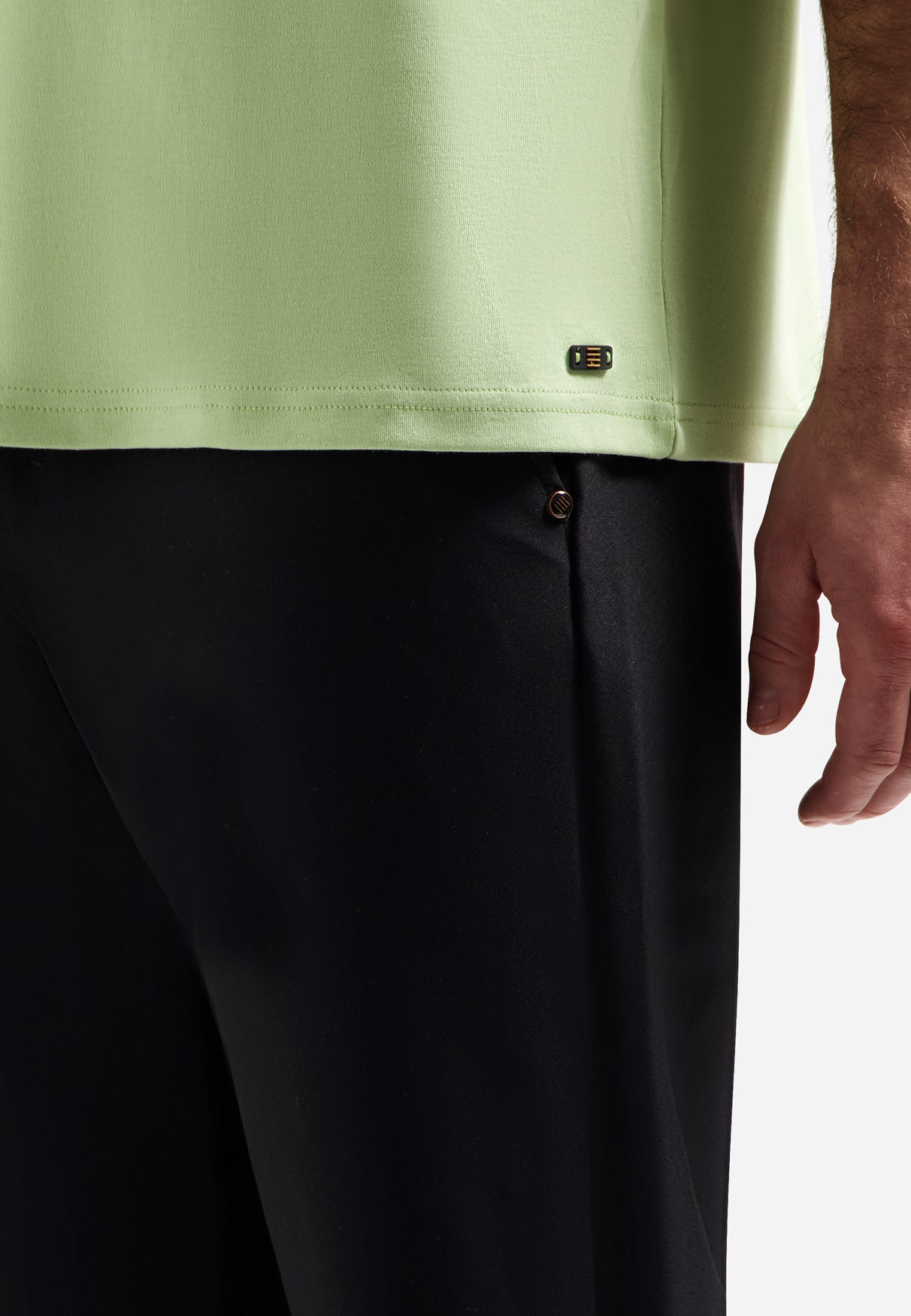 Interlock T-shirt with round neck. | Green