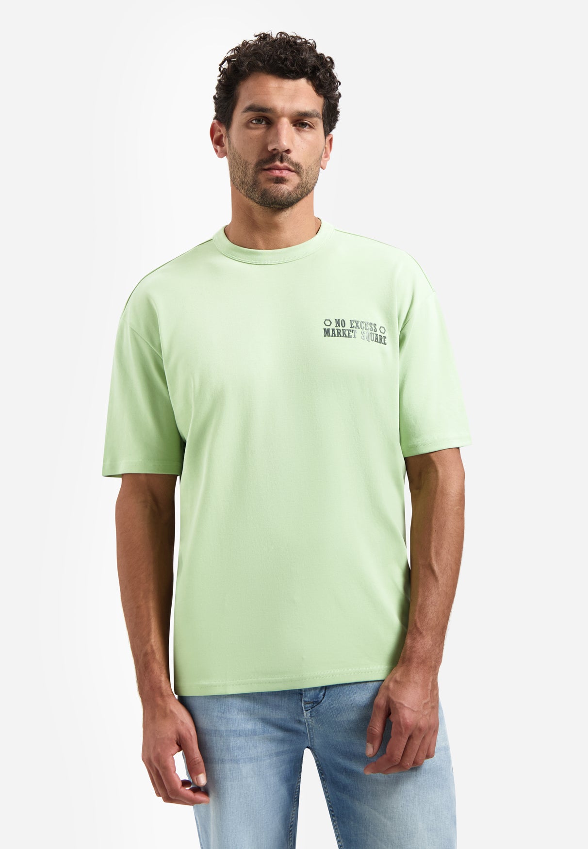 Interlock T-shirt met backprint | Green