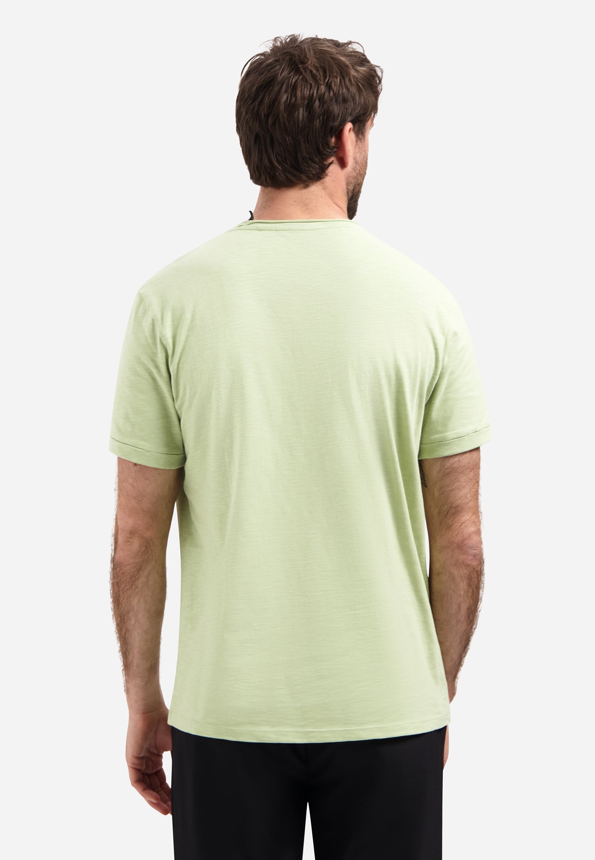 Slub T-shirt met ronde hals | Green