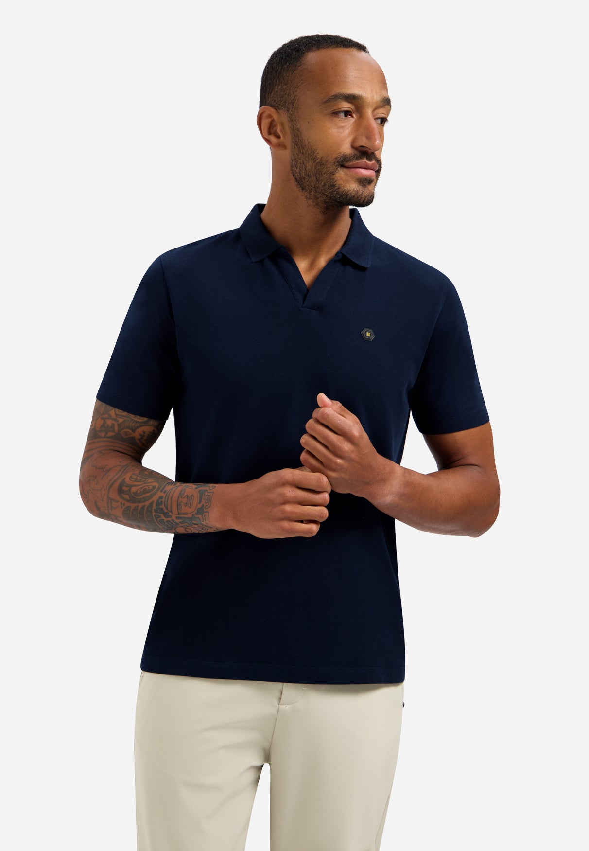 Polo basique à col en V | Night