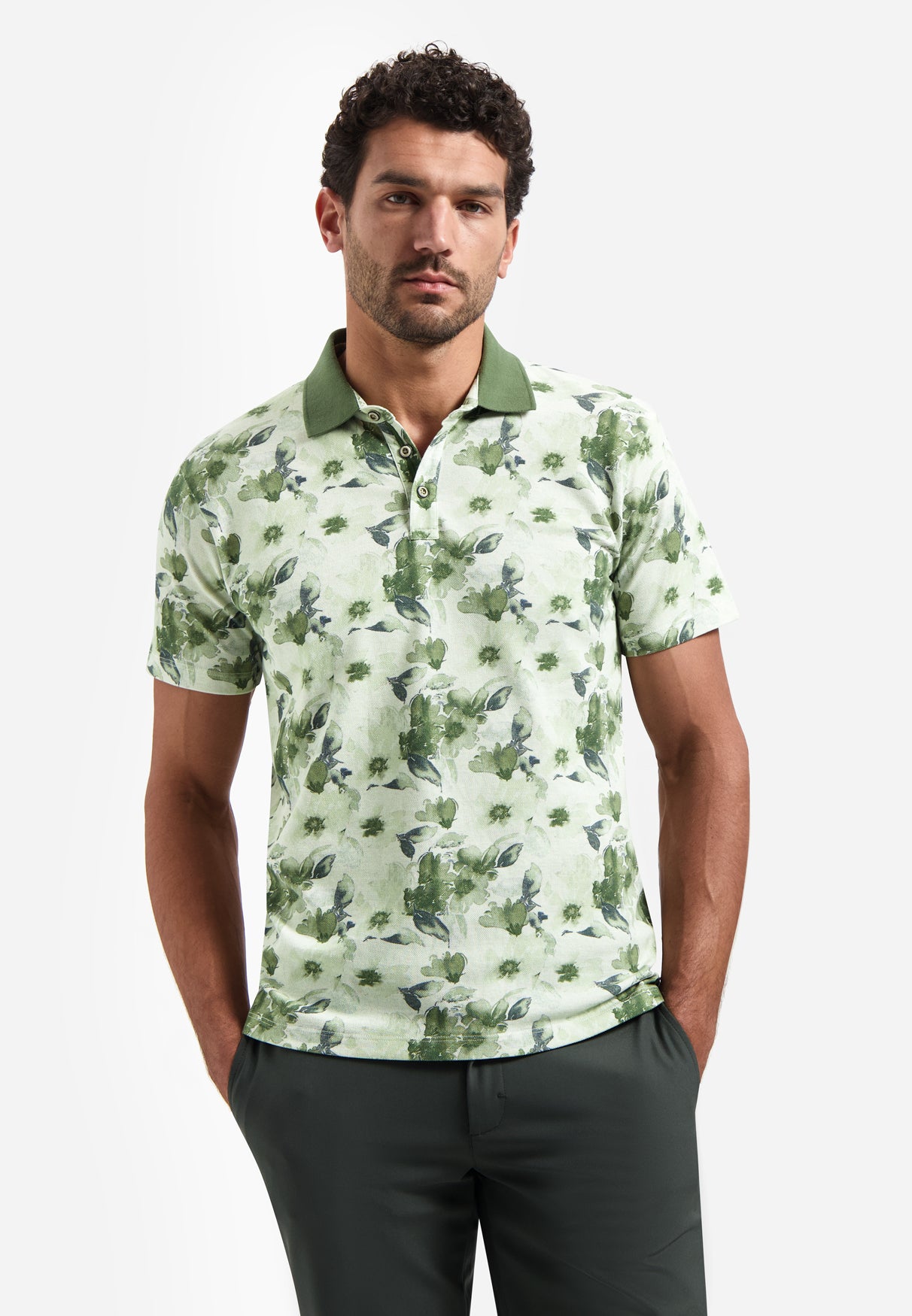 Polo met allover print | Green